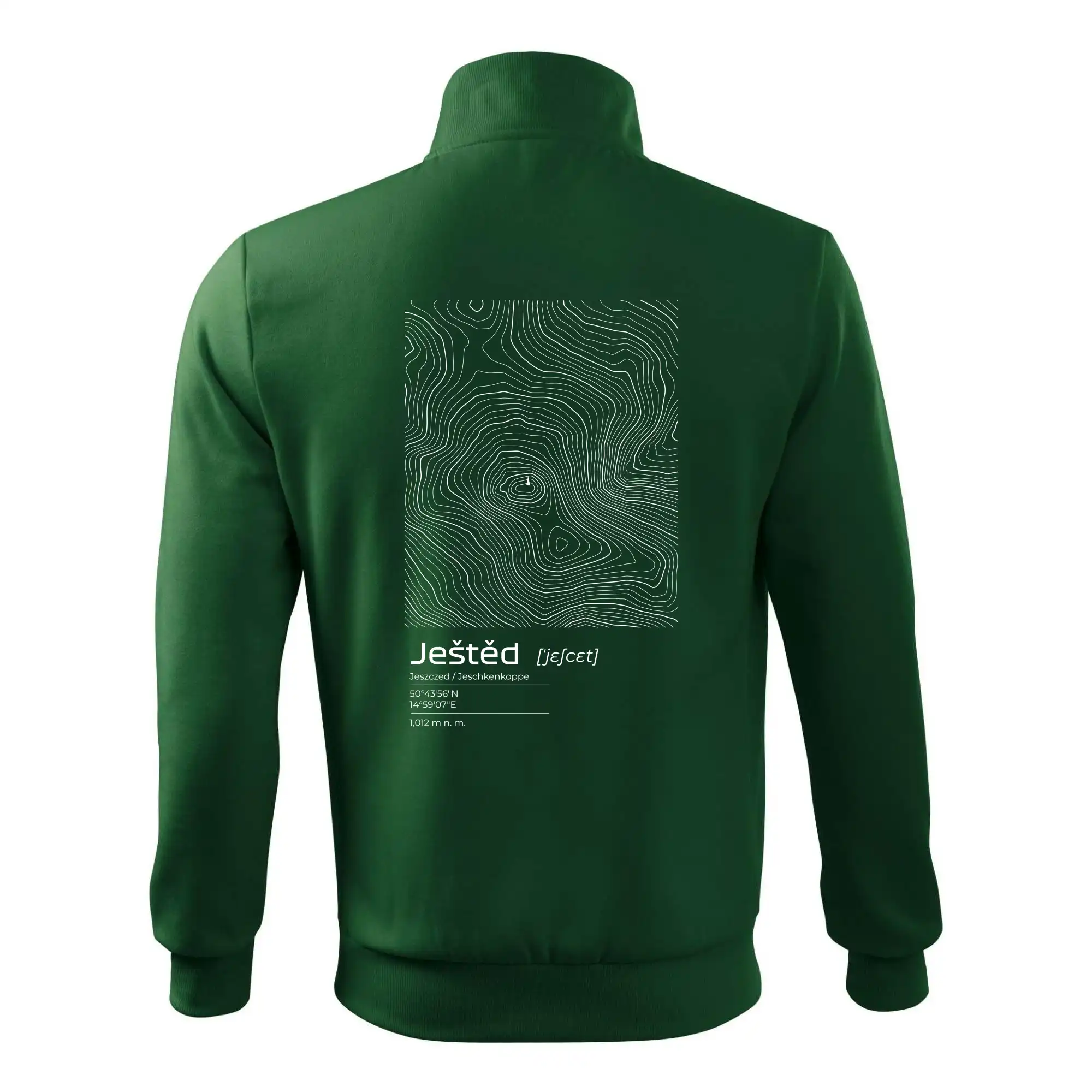 Ještěd - vrstevnice v obdélníku