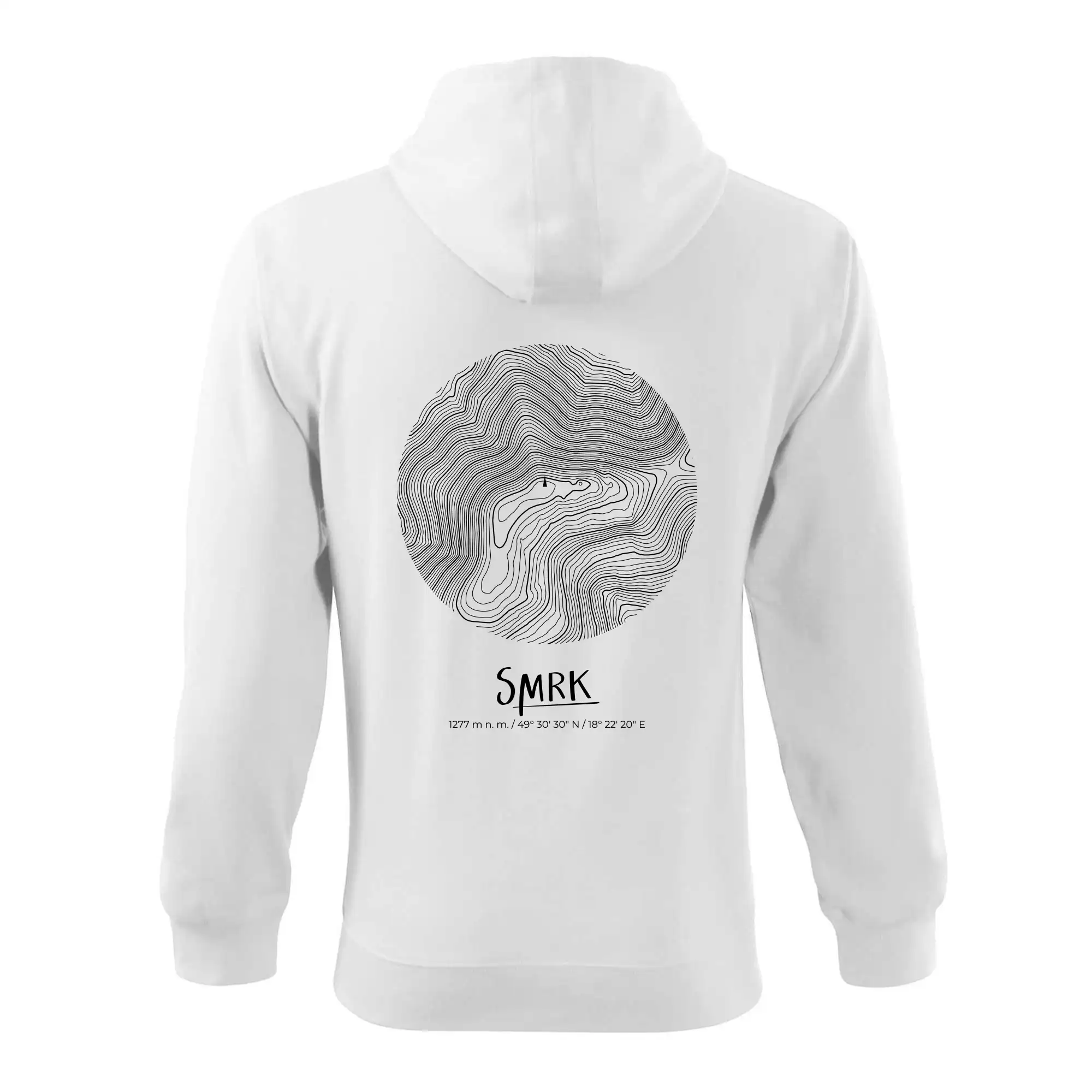 Smrk - vrstevnice v kruhu