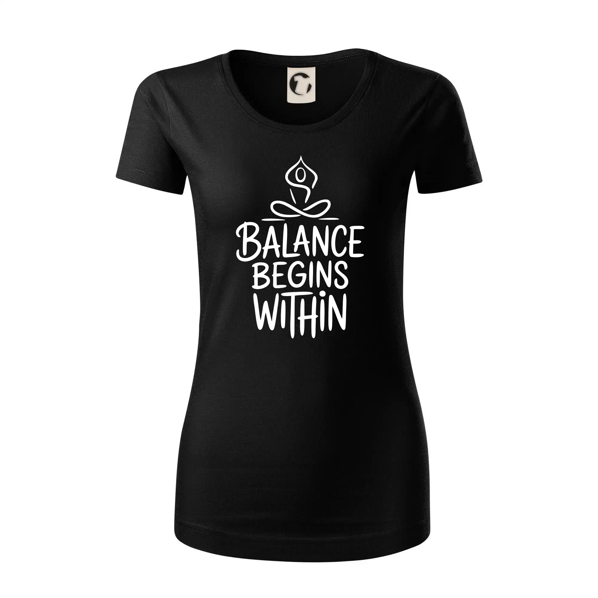 Balance begins within nápis