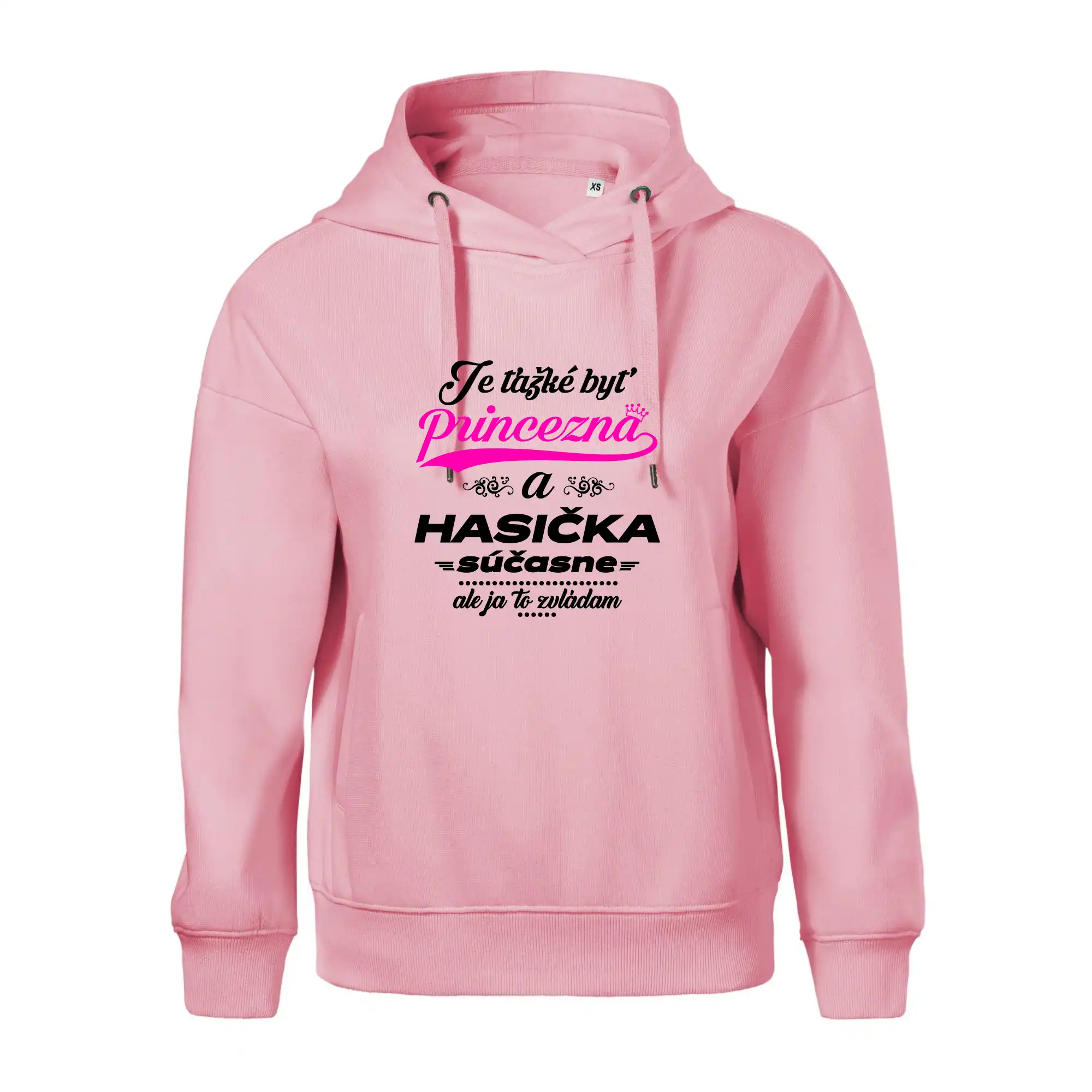 Originálne tričká pre hasičov - Je ťažké byť princezná - Hasička - Oversized mikina dámská Moon - kratšia + širšia