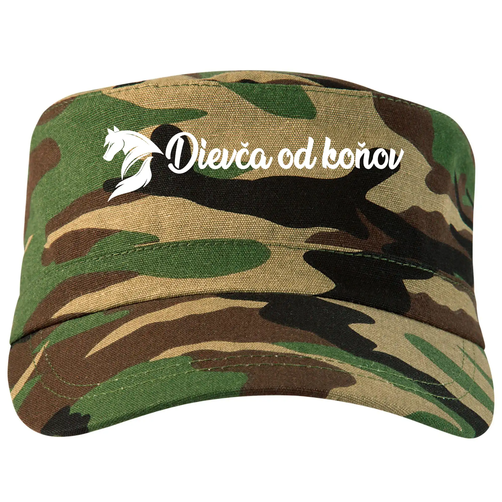 Tričká s koňmi - Dievča od koňov - Šiltovka CAMO