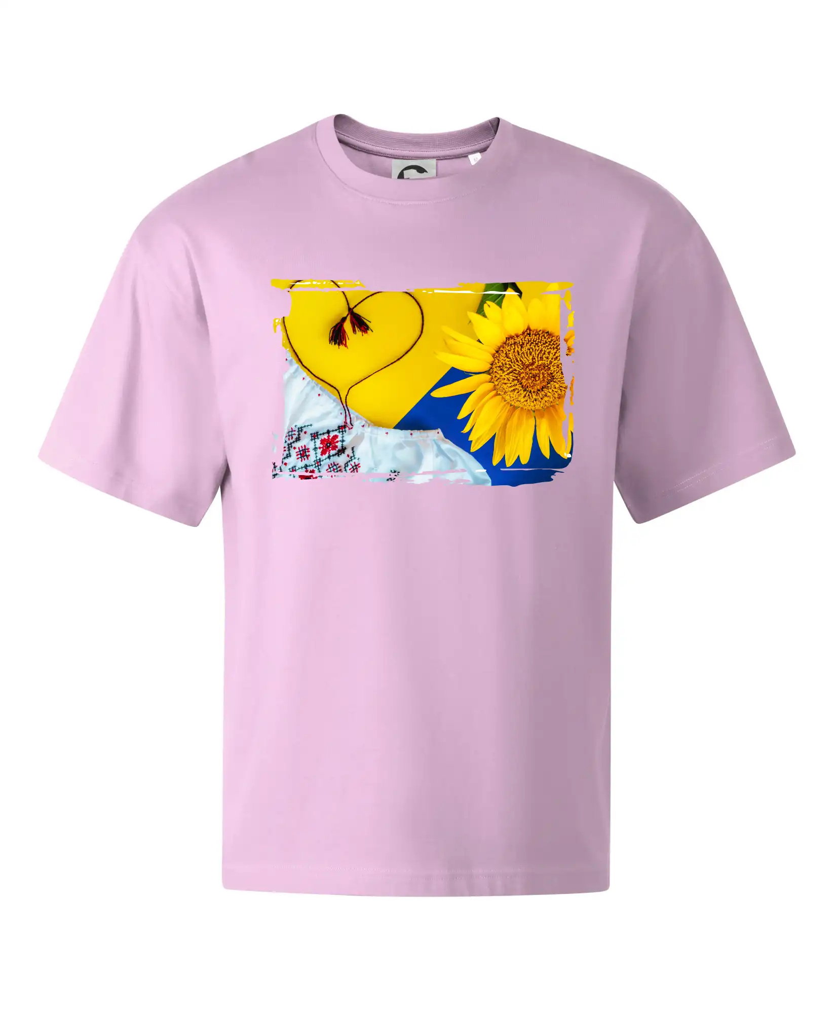 Tričká s vlajkou ukrajiny - Ukrajina slnečnice a kroj - Stage unisex - OVERSIZE