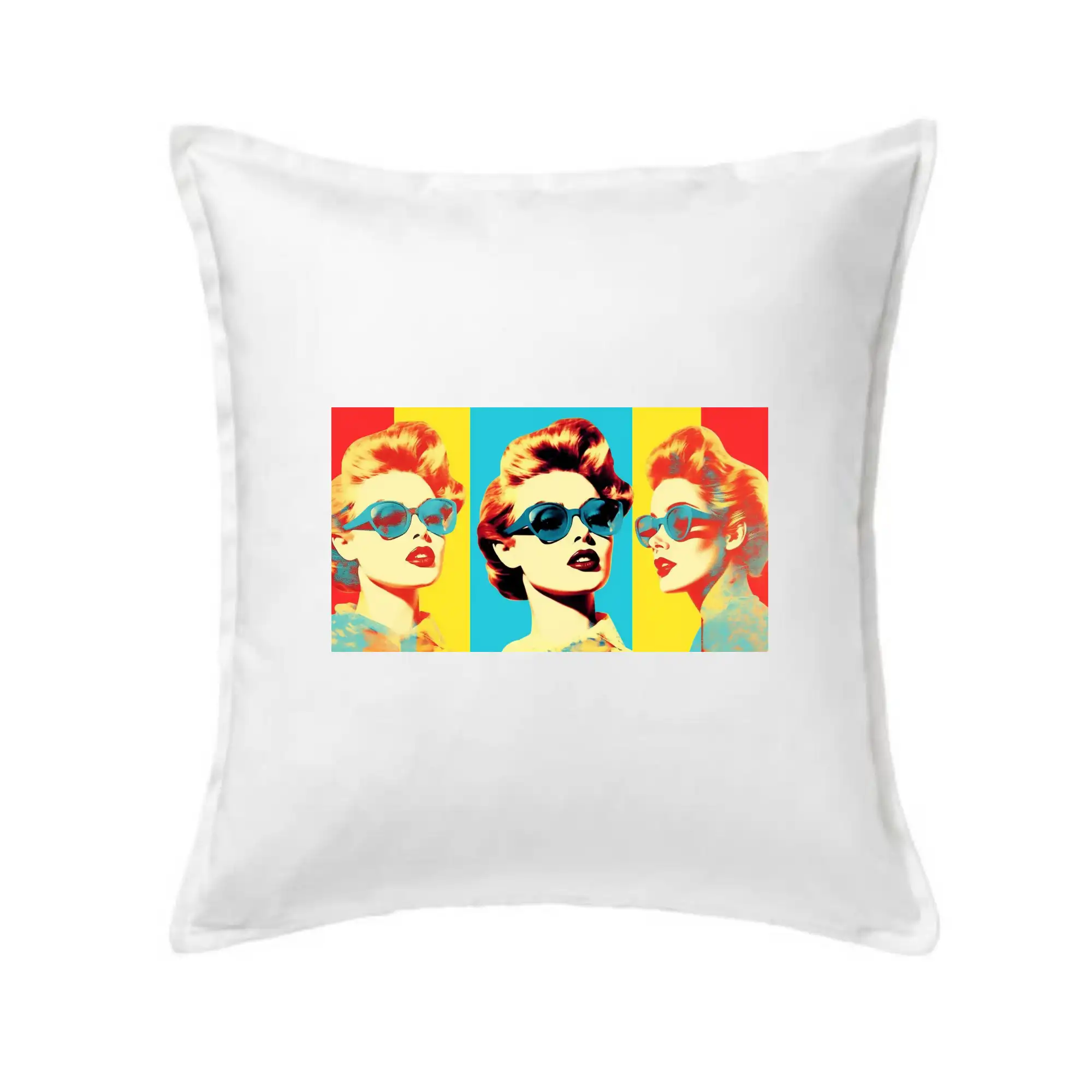 Grafické tričká - Koláž retro ženy - Vankúš 50x50