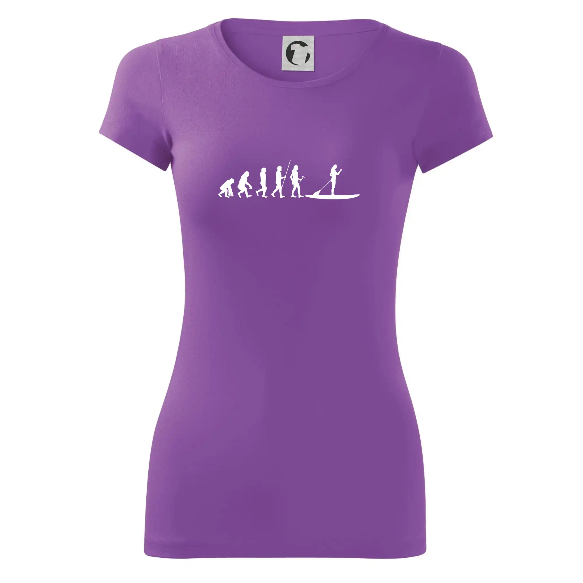 Surferske tričká - Evoluce paddleboard žena - Dámske tričko Glance - Priliehavejší strih