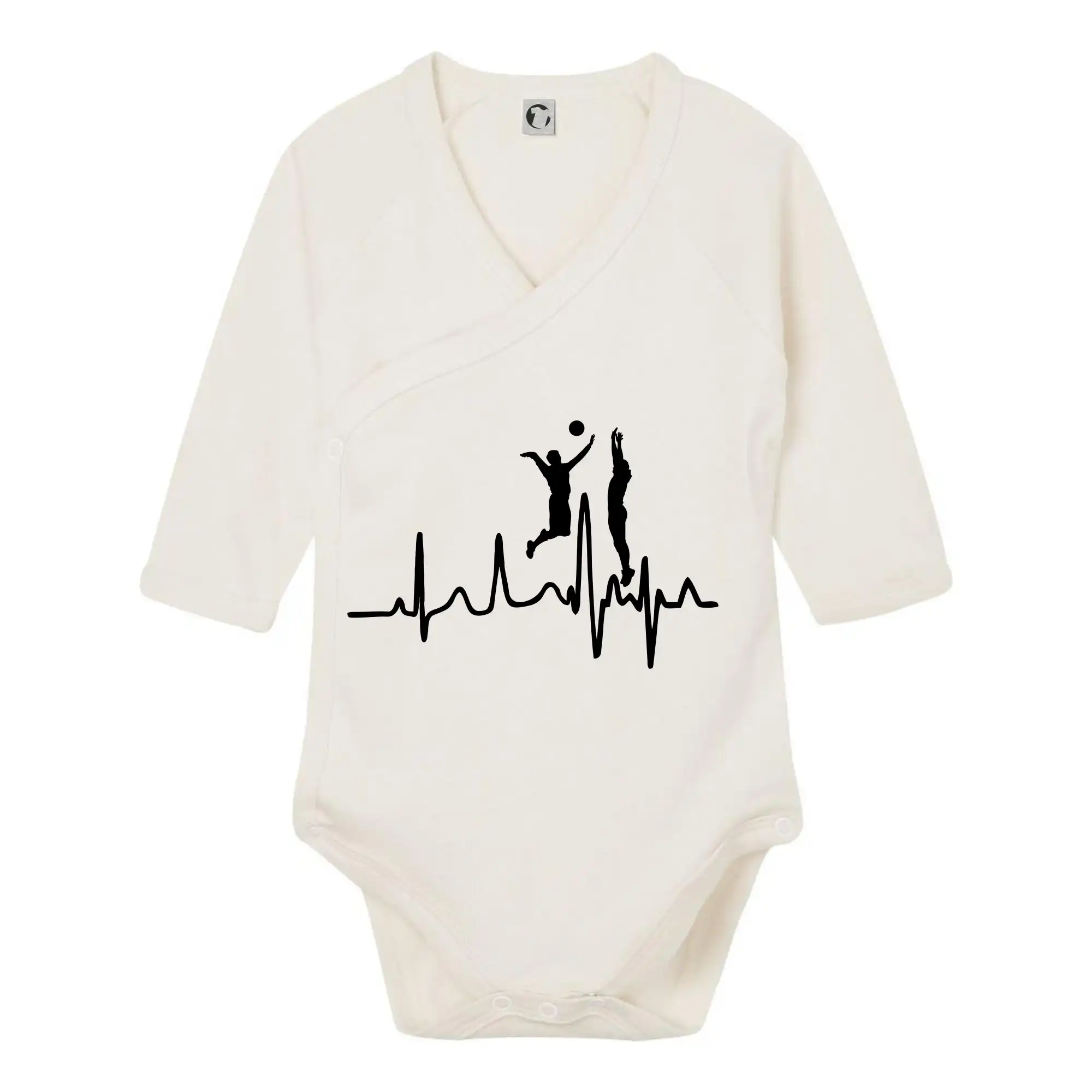 Trička na volejbal - EKG volejbalisti muži - Body zavinovacie s dlhým rukávom