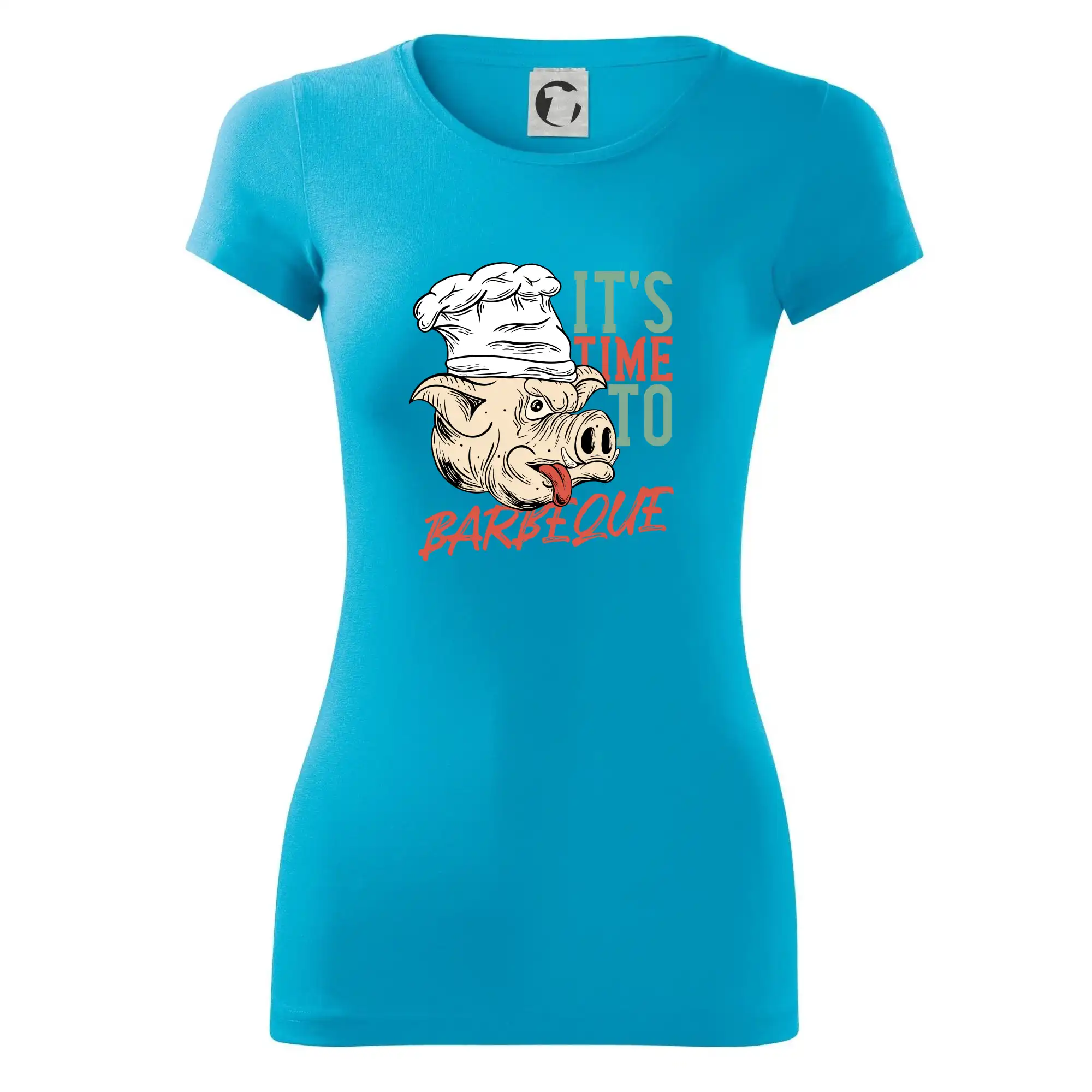Tričká a zástery na grilovanie - It's Time to Barbeque - Dámske tričko Glance - Priliehavejší strih