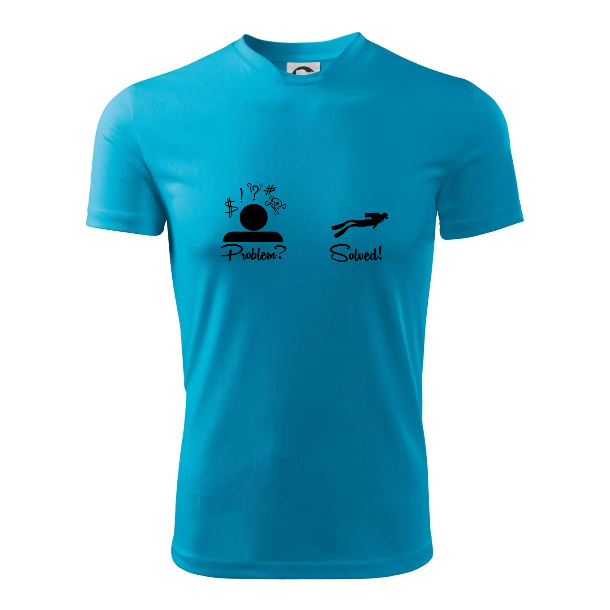 Potápačské tričká - Problem solved - potápanie - Pánske tričko Fantasy športové