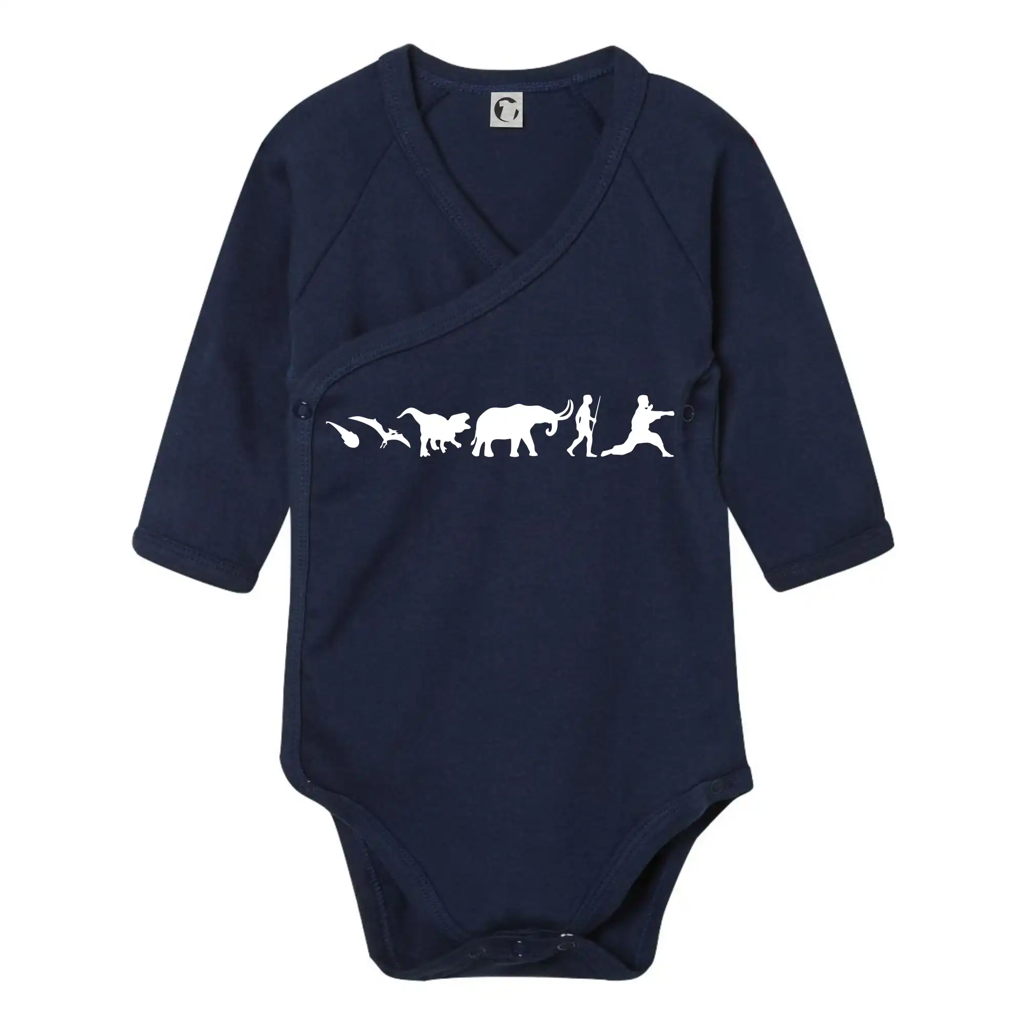 Tričká Karate - Bojové umenie od praveku - Body zavinovacie s dlhým rukávom