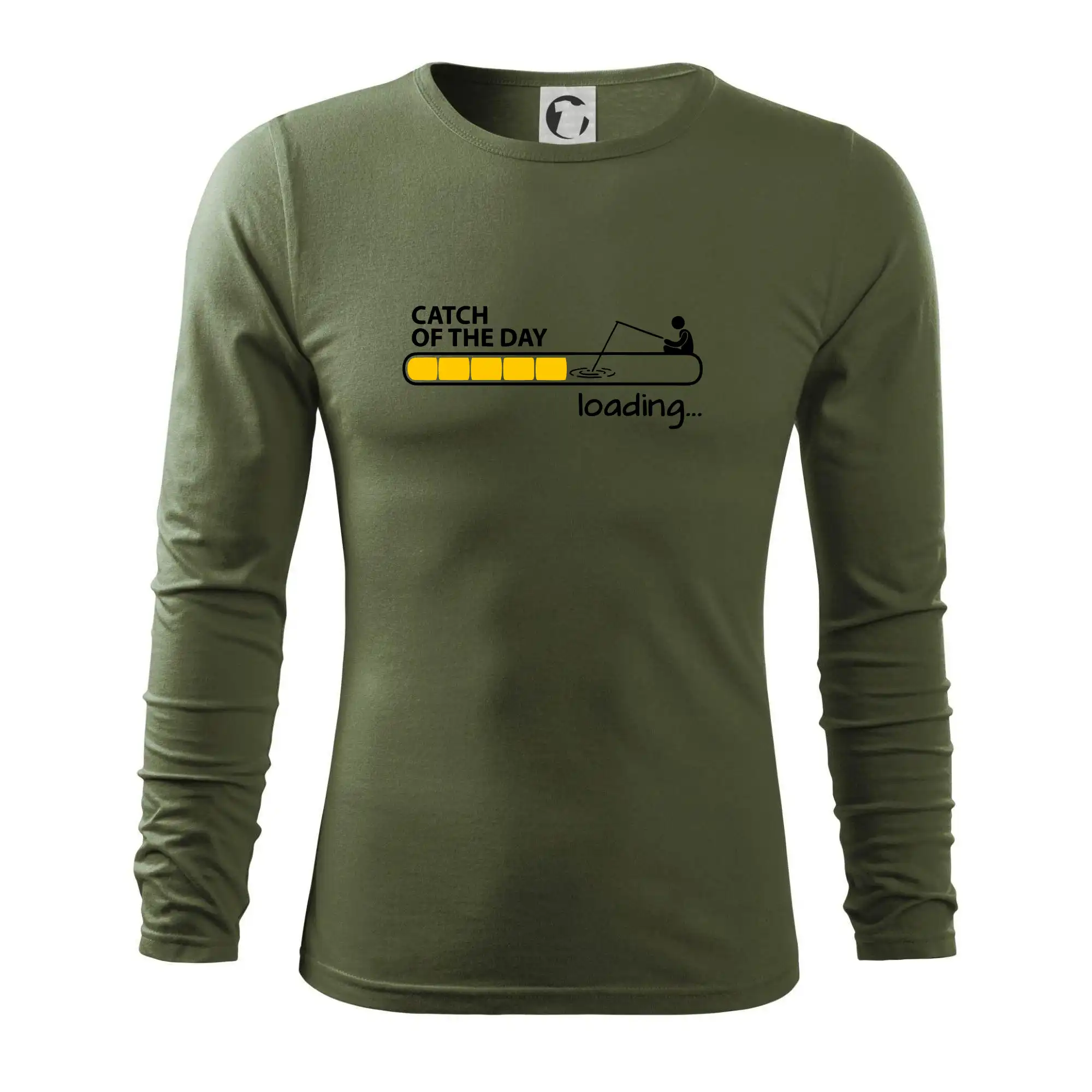 Tričká pre rybárov s potlačou - Rybárčenie - Catch of the day - Tričko s dlhým rukávom FIT-T long sleeve