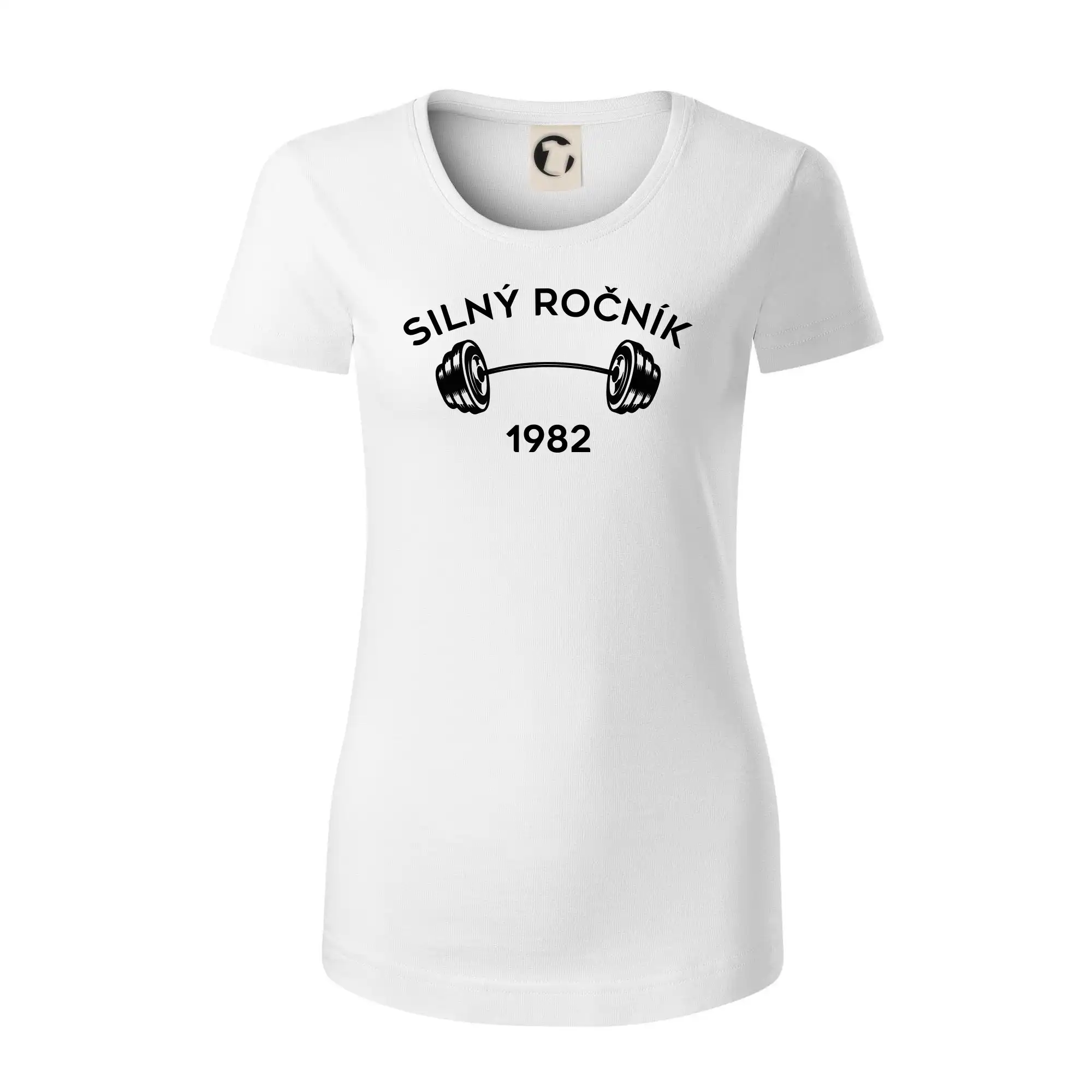 Trička s ročníkom 1982 - Silný ročník - Letopočet 1982 - Dámske tričko z organickej bavlny Origin (GOTS)