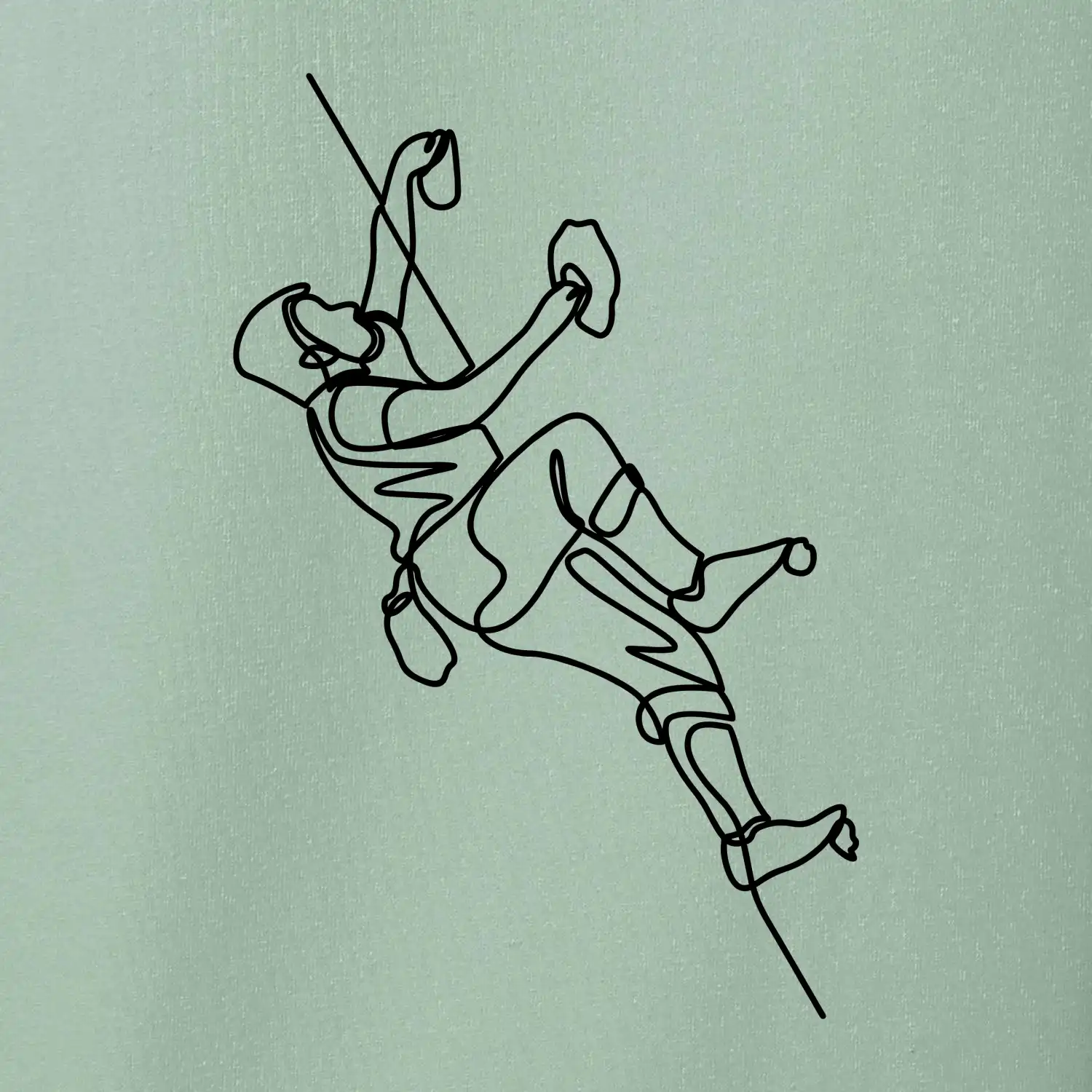 Lezecká stěna jedním tahem