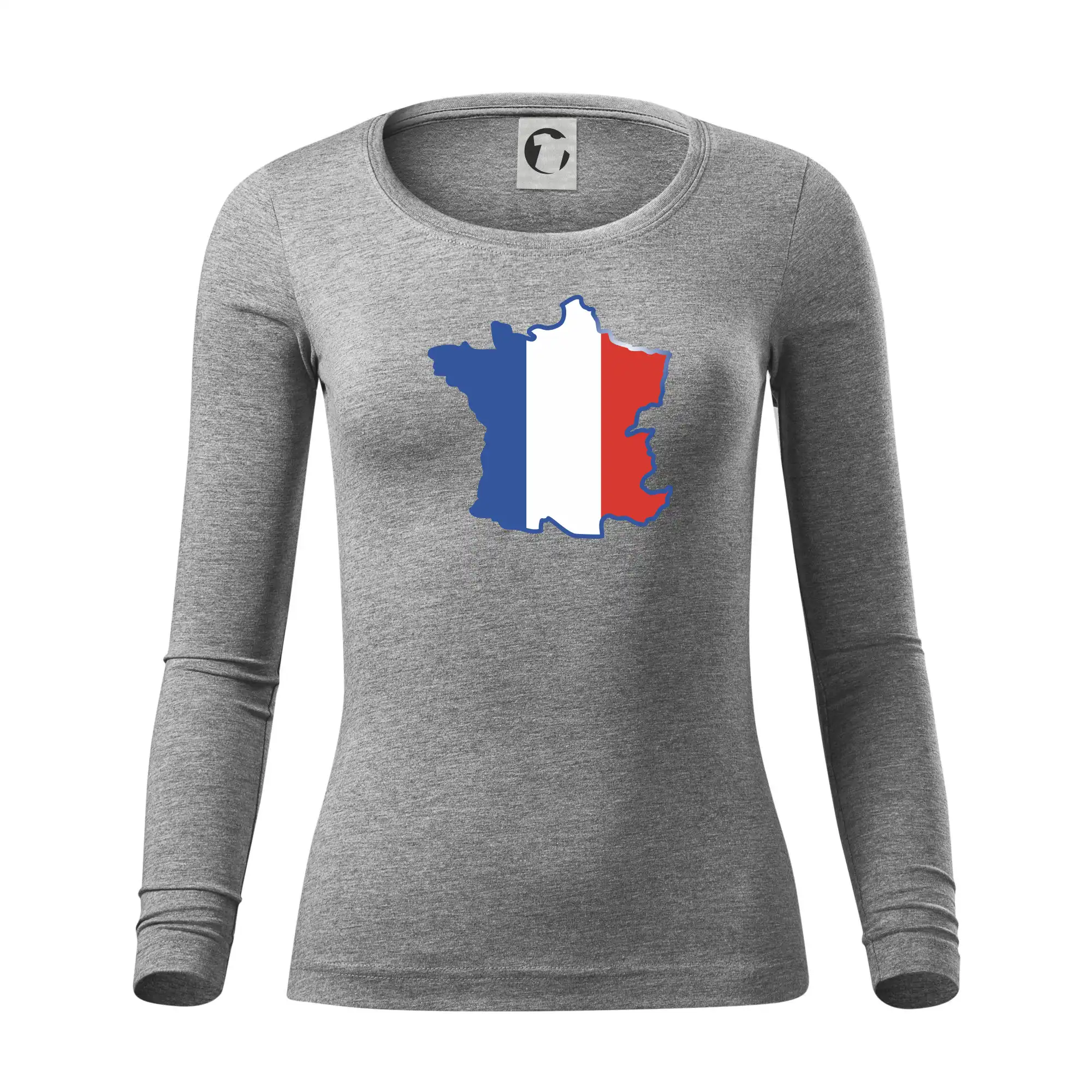 Francouzská vlajka mapa obrys