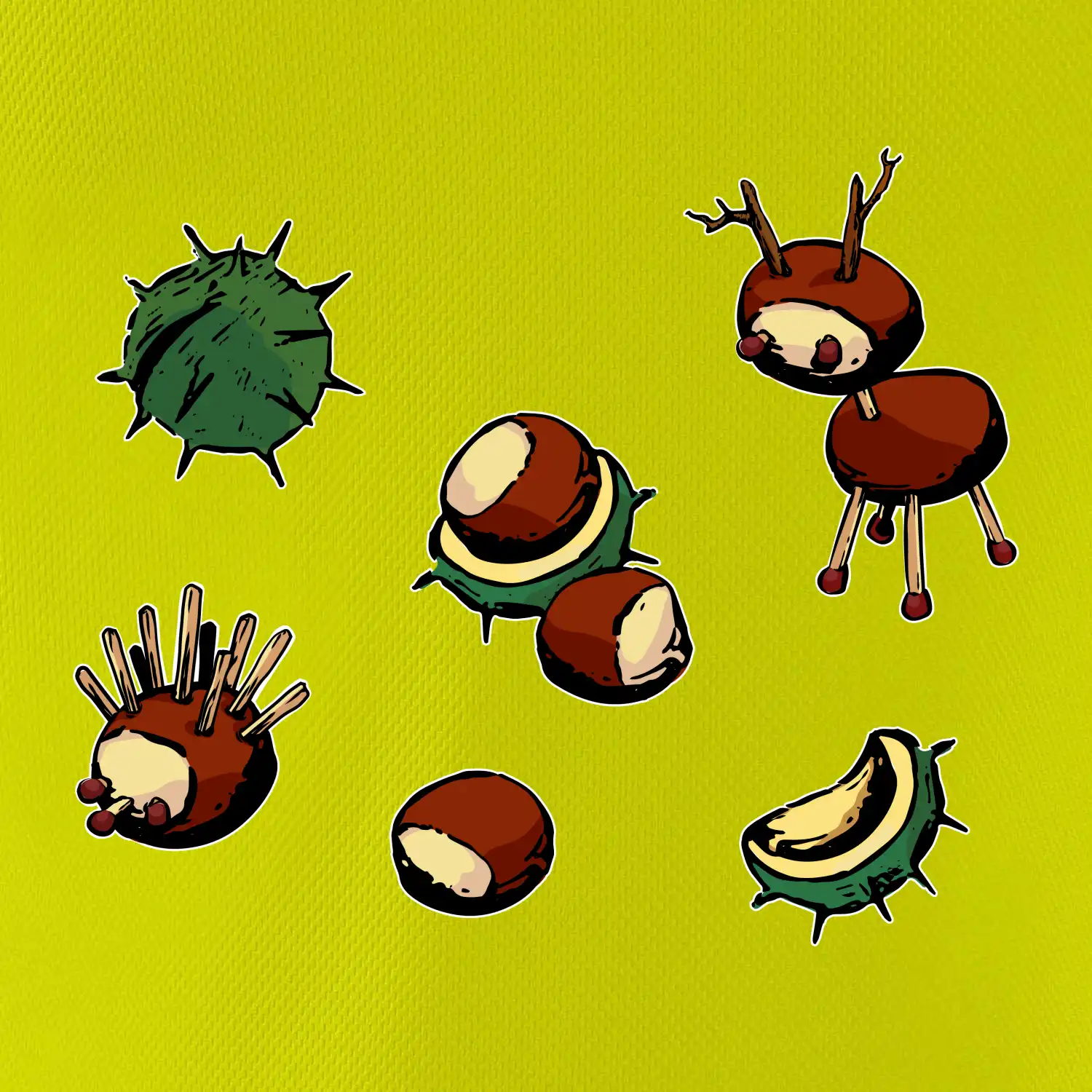 Kaštanová zvířátka - obdelník