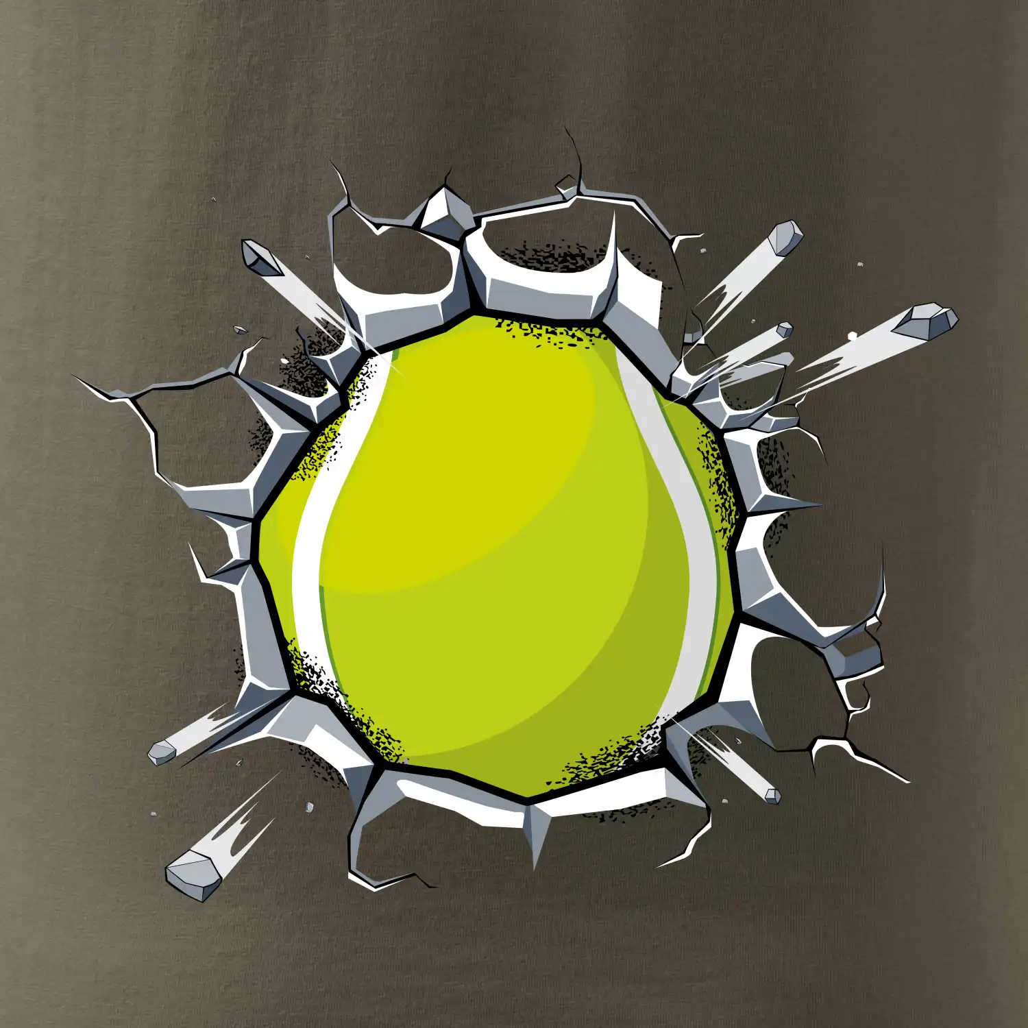 Tenisový míč v triku