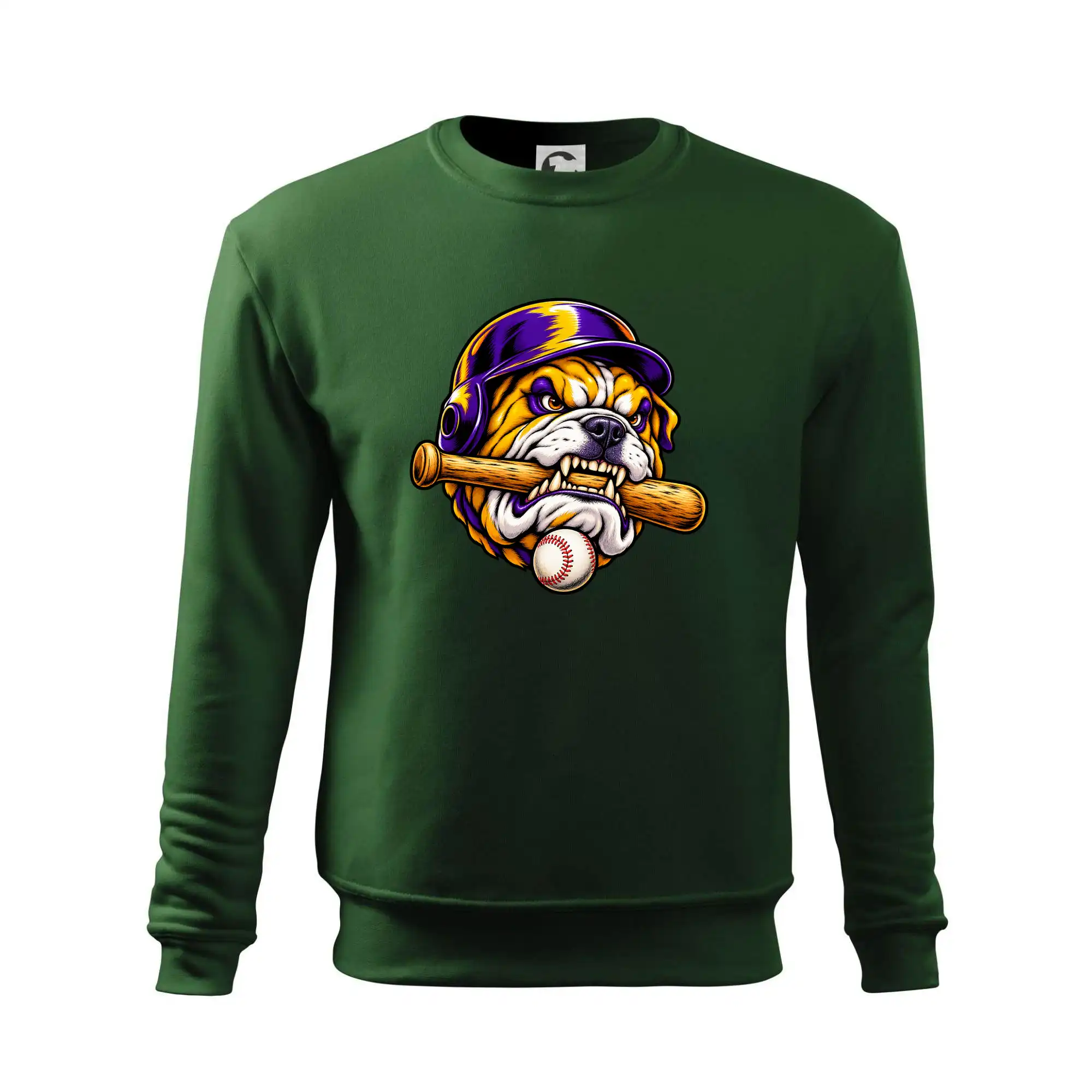 Baseballový buldok s pálkou