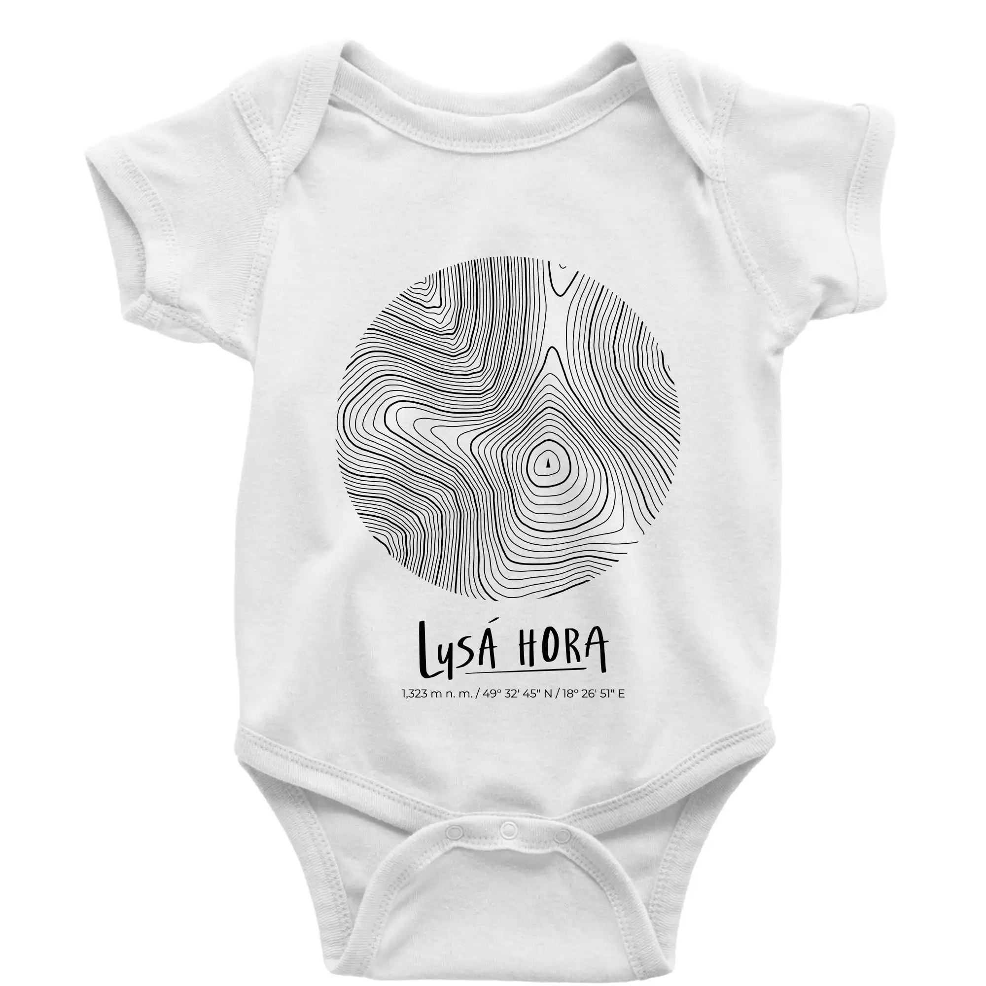 Lysá hora - vrstevnice v kruhu