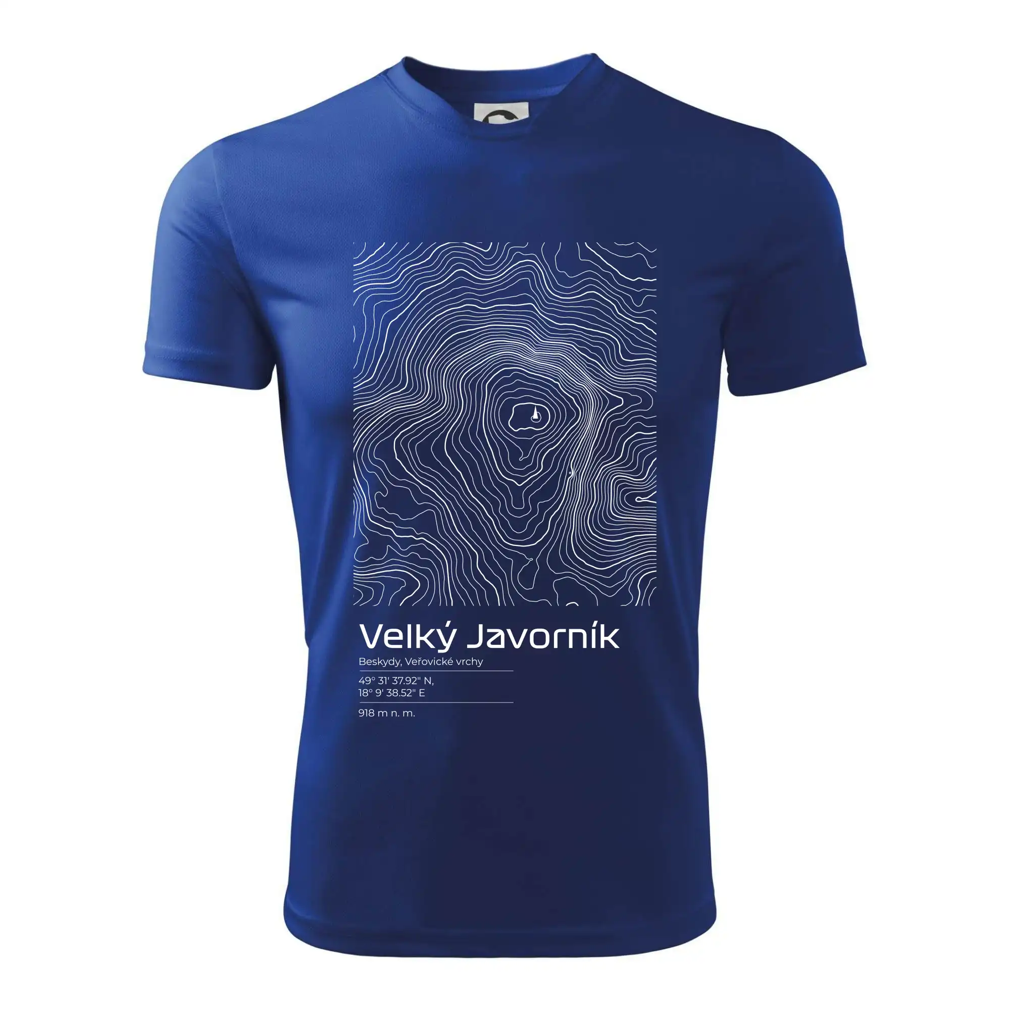 Velký Javorník - vrstevnice v obdélníku