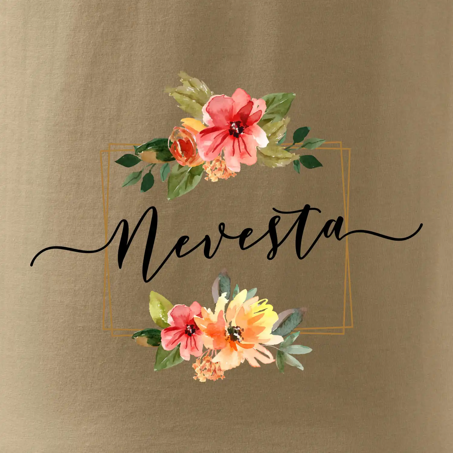 Nevesta štvorec oranžový SK