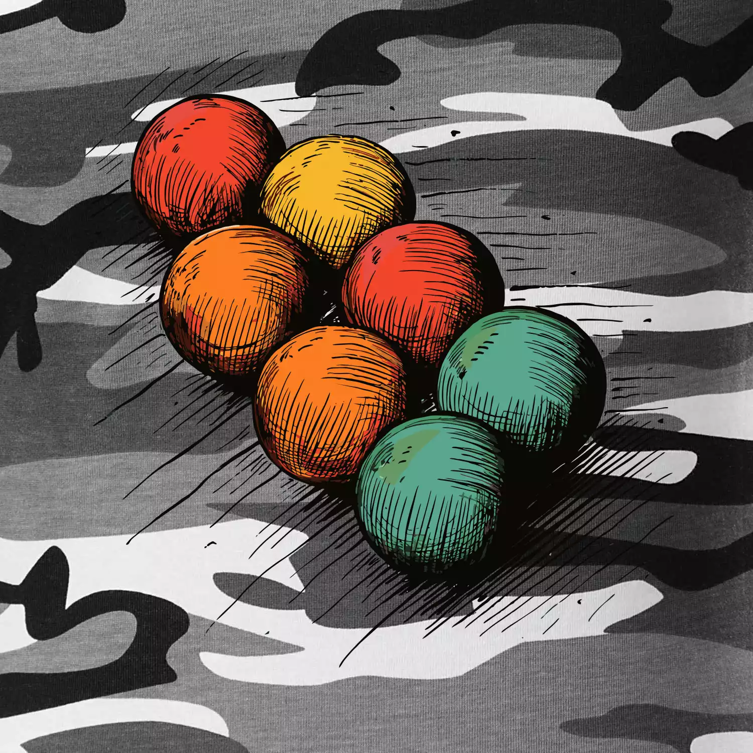 Petanque koule kresba