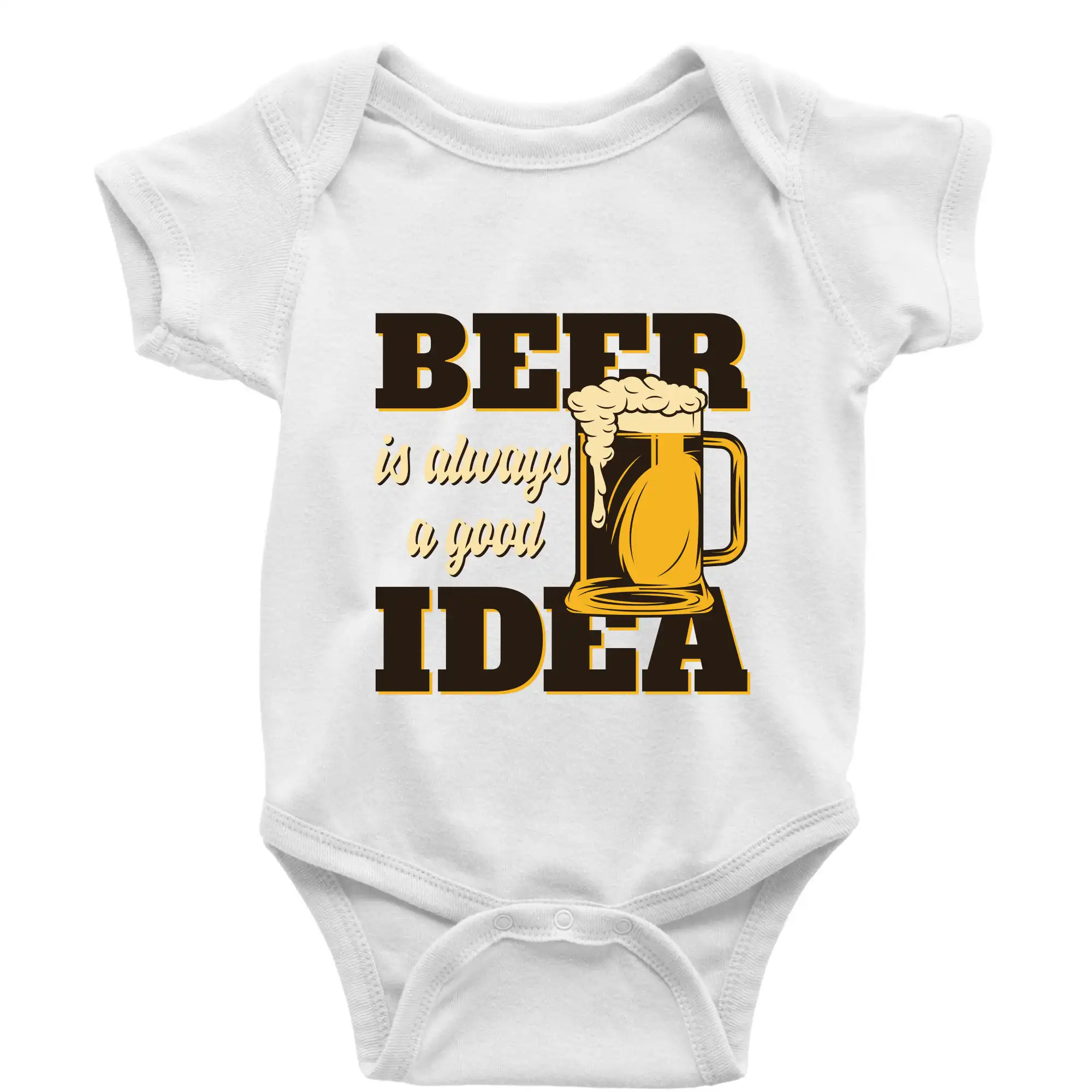 Vtipná tričká pre pivárov - Beer idea - Body dojčenské s krátkym rukávom