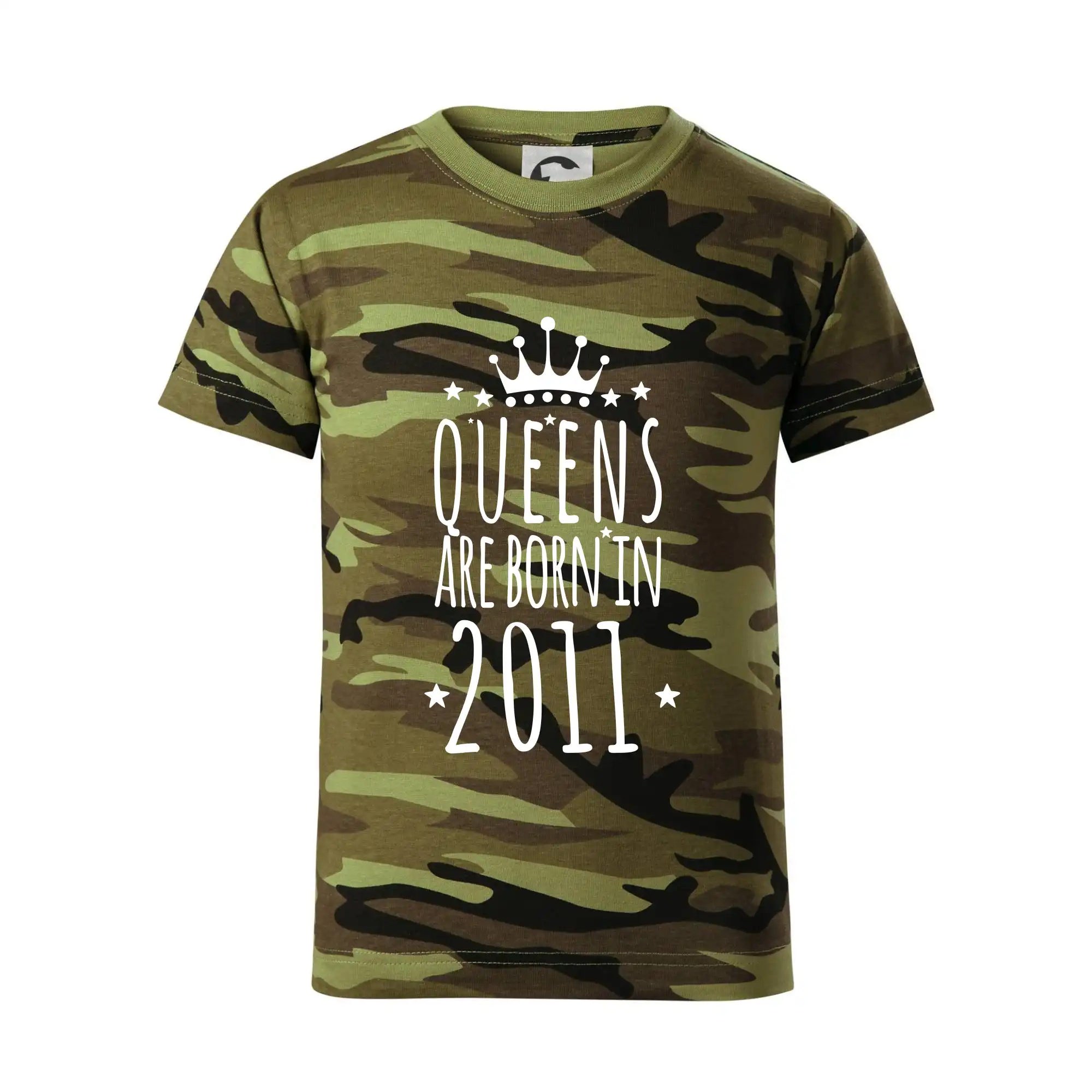 Queens are born in 2011 - Detské maskáčové tričko
