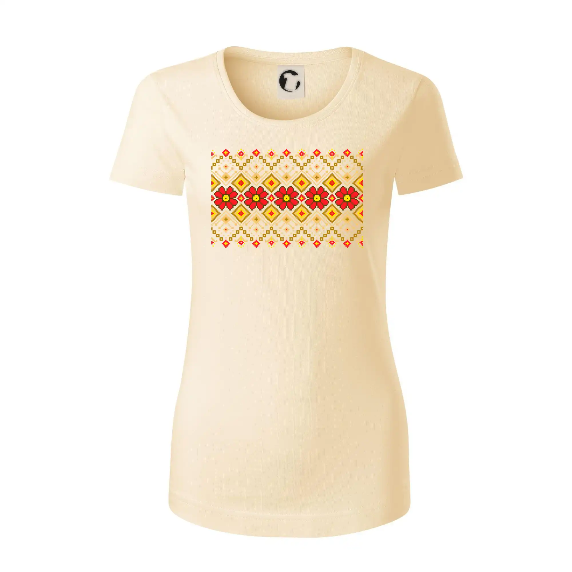 Ukrajinský vzor  - Červené květiny