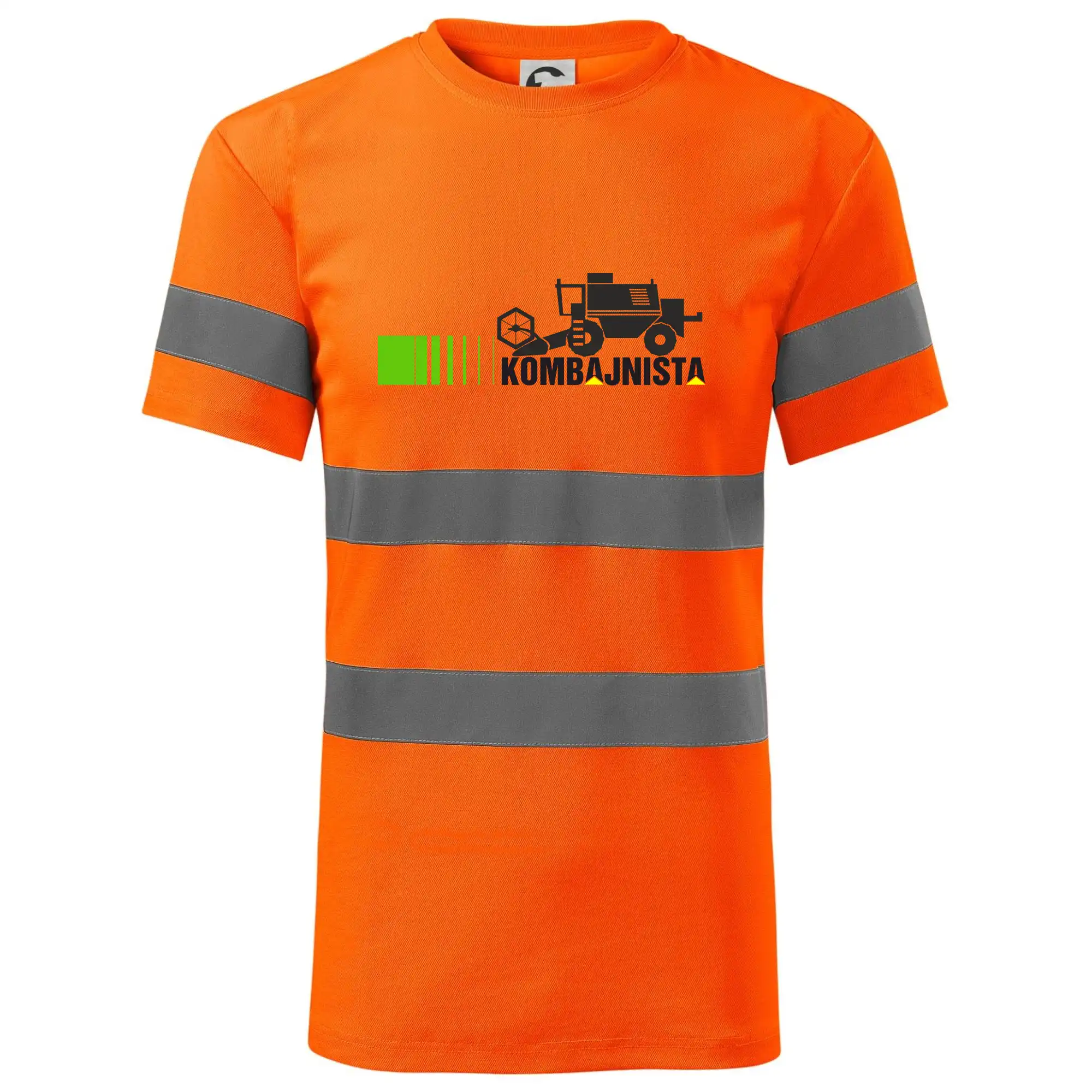Kombajnista zelená a žlutá