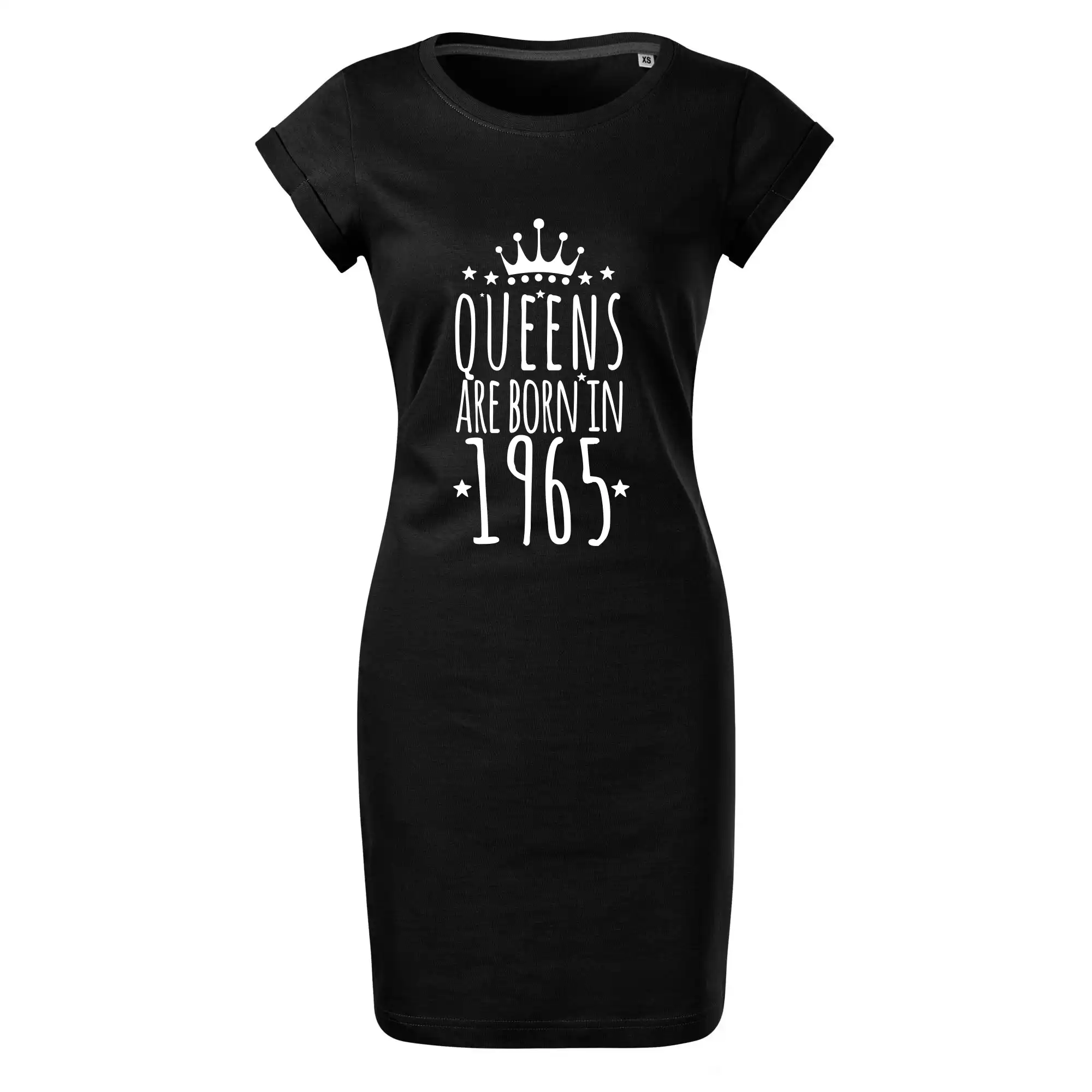 Tričká k narodeninám - Queens are born in 1965 - Tričko Šaty FREEDOM