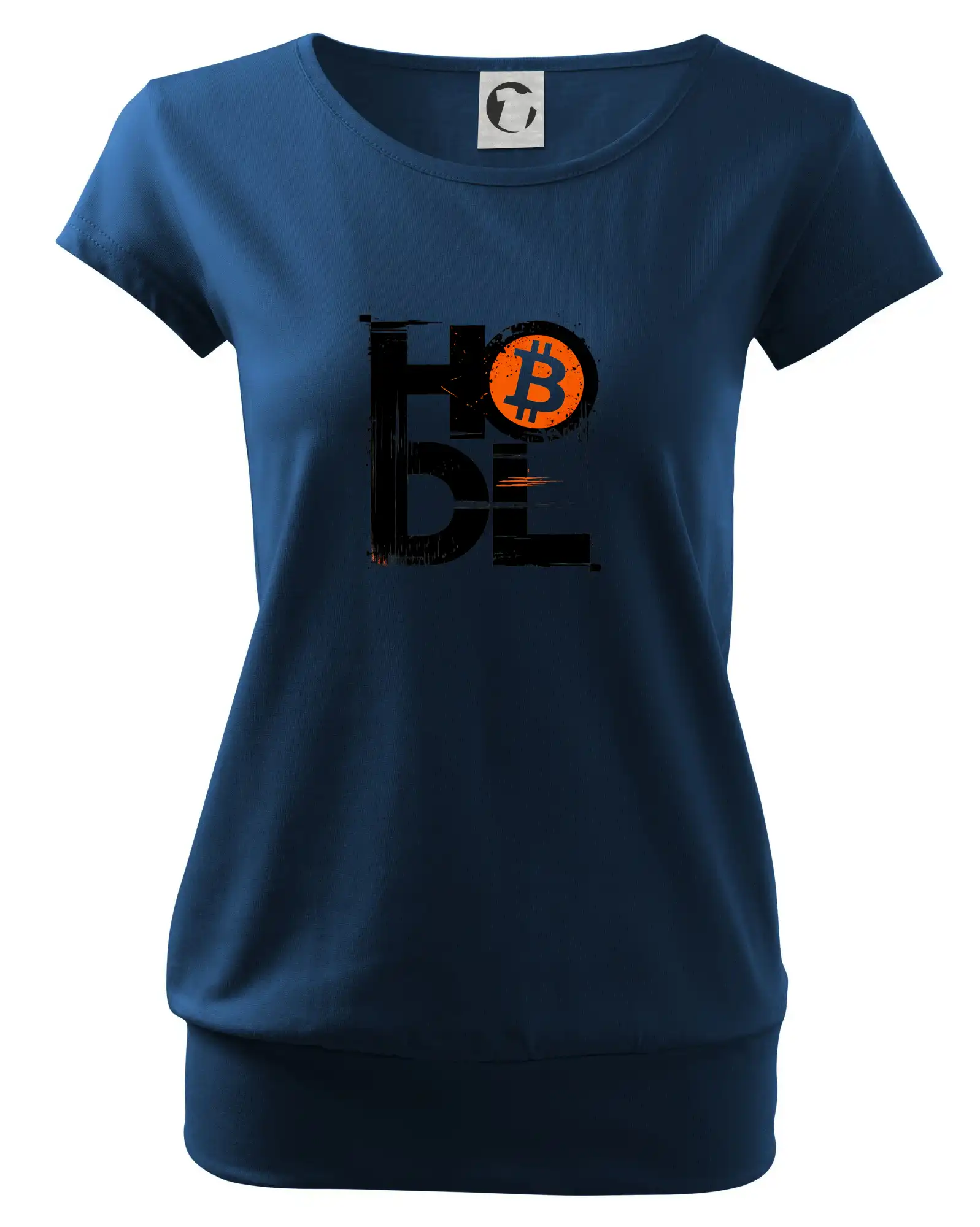 Hodl velký nápis a logo BTC