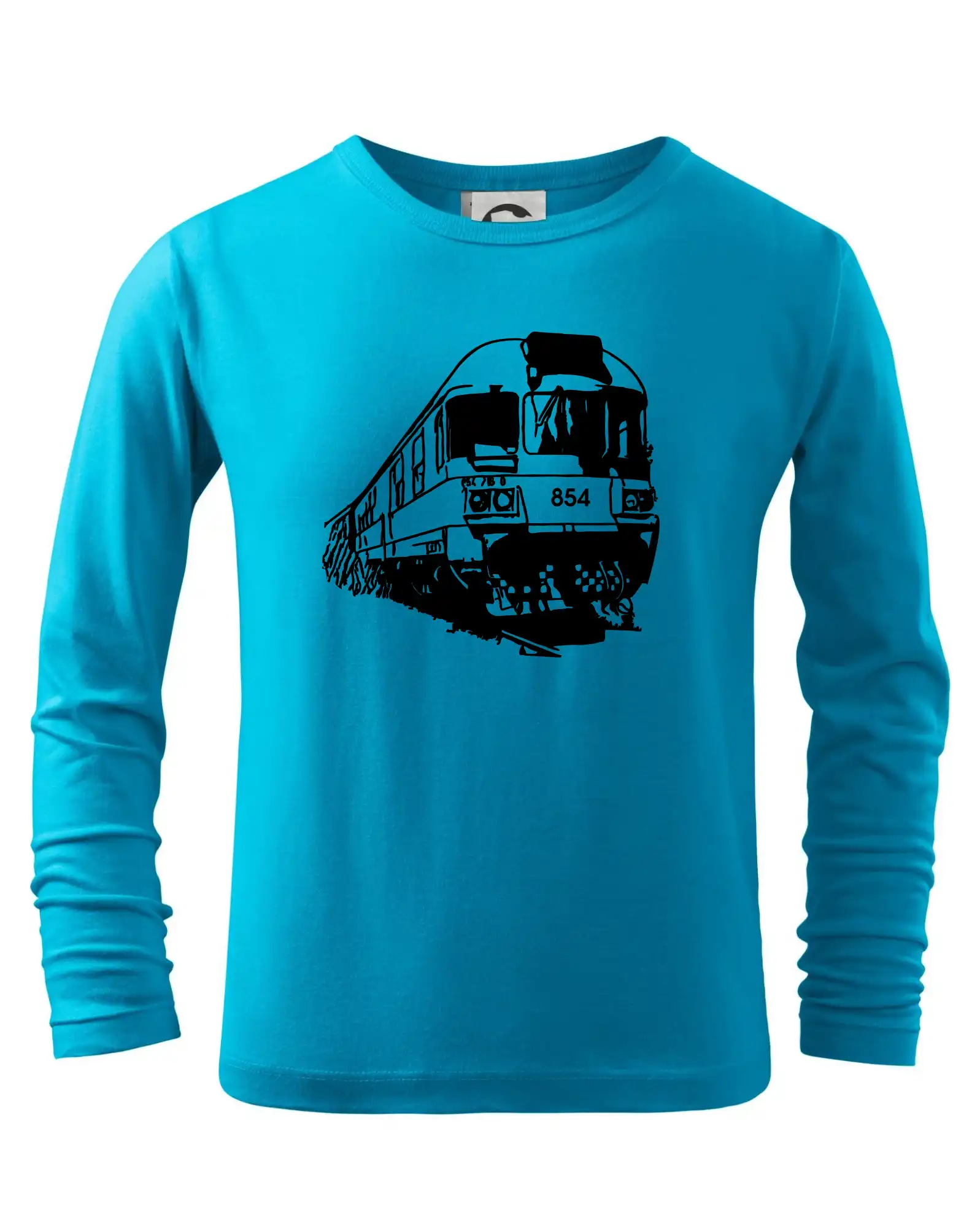 Tričká s vlakmi a autobusmi - Vlak 854 bok - Tričko detské Long Sleeve