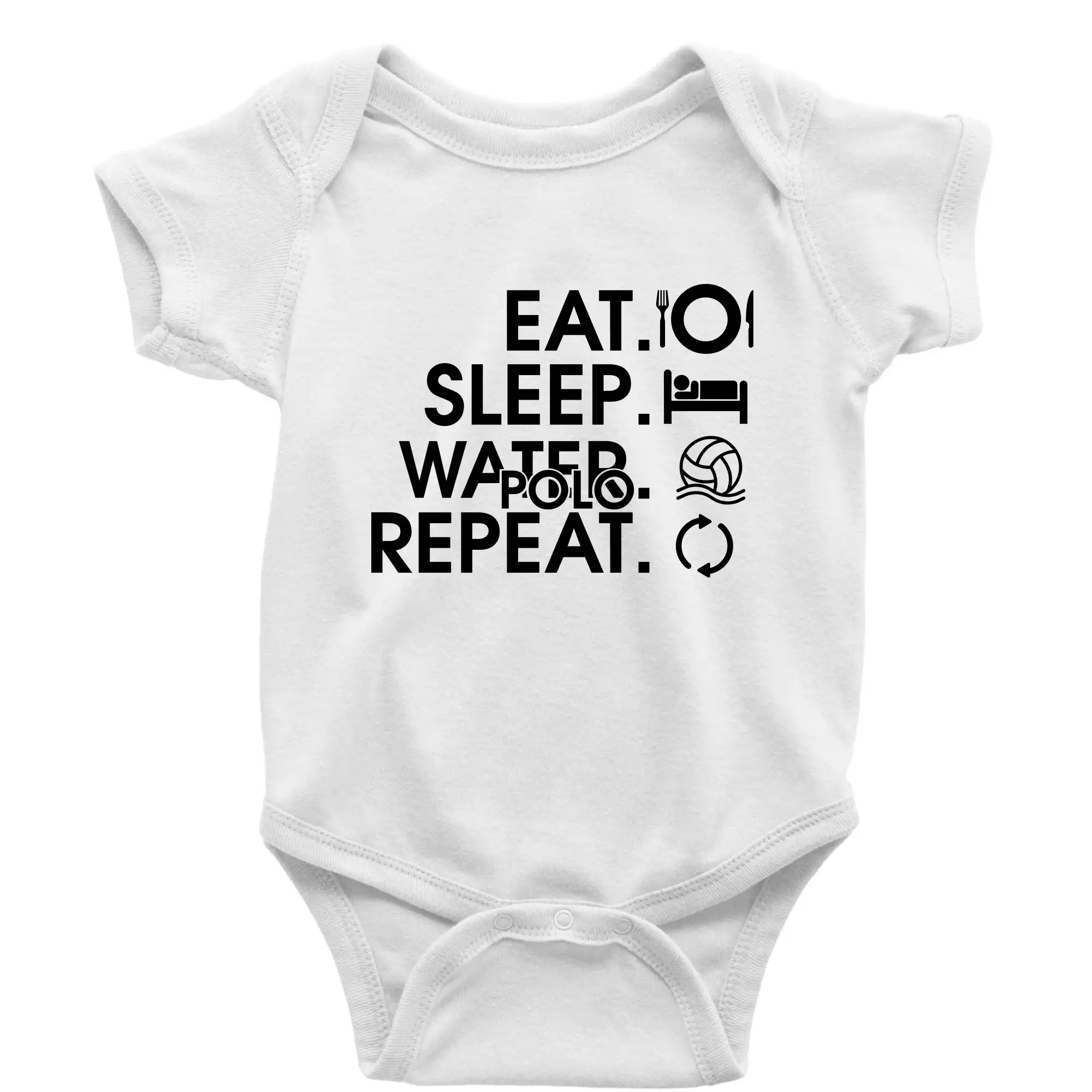 Ostatné športy - Eat sleep watter polo repeat - Body dojčenské s krátkym rukávom