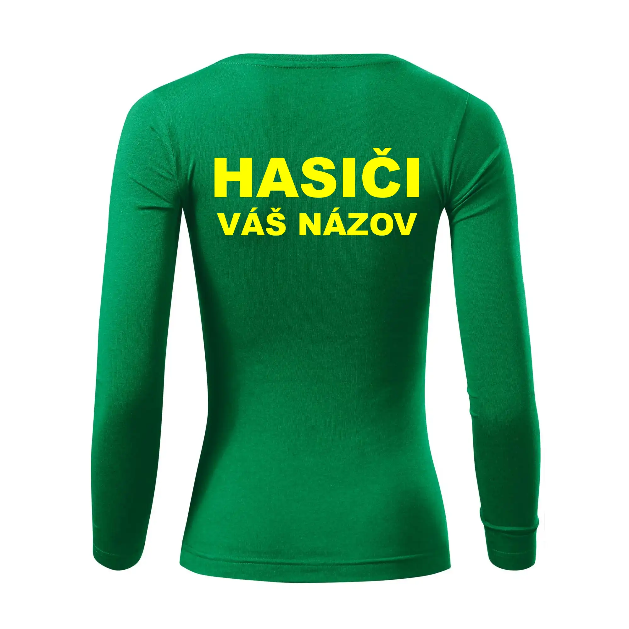 Hasiči - žltý nápis - váš názov zboru