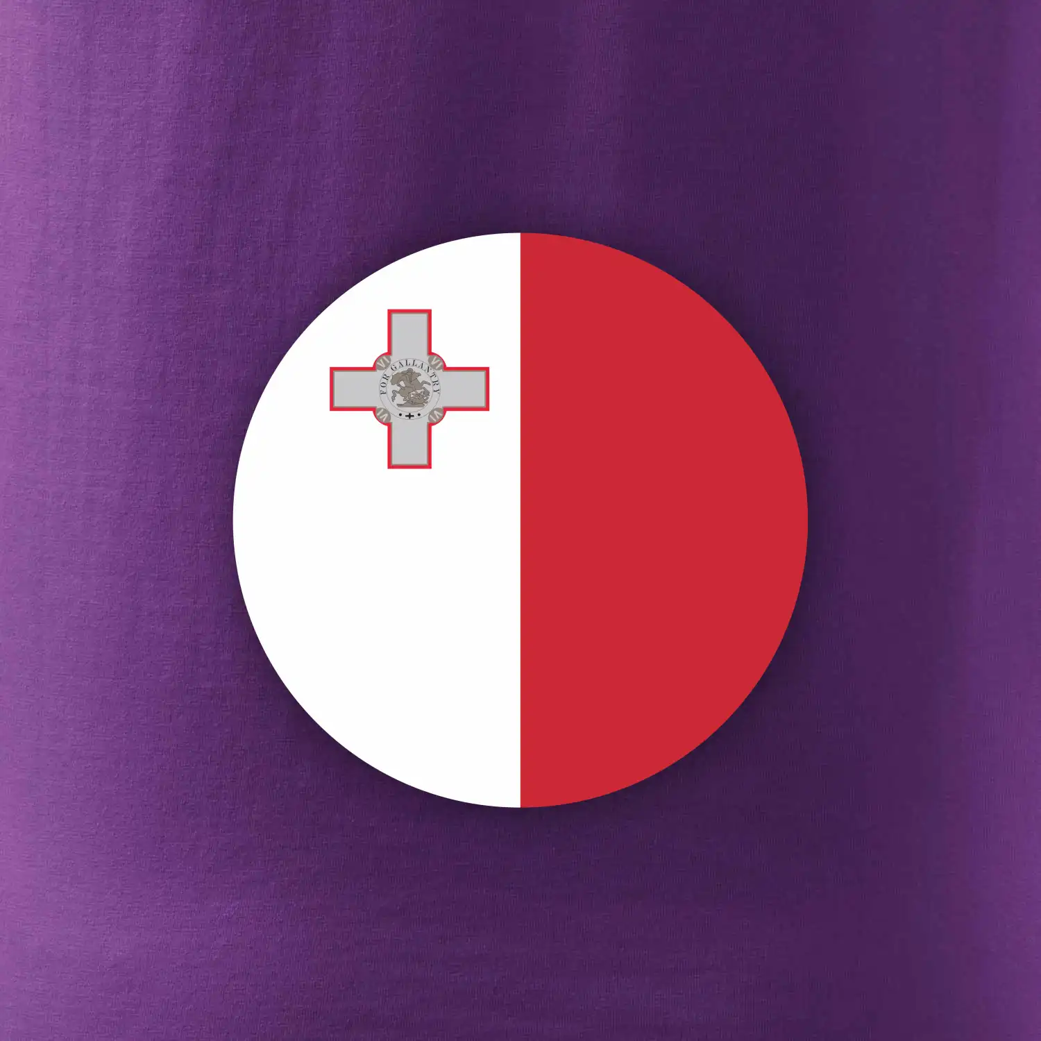 Vlajka Malta kulatá velká