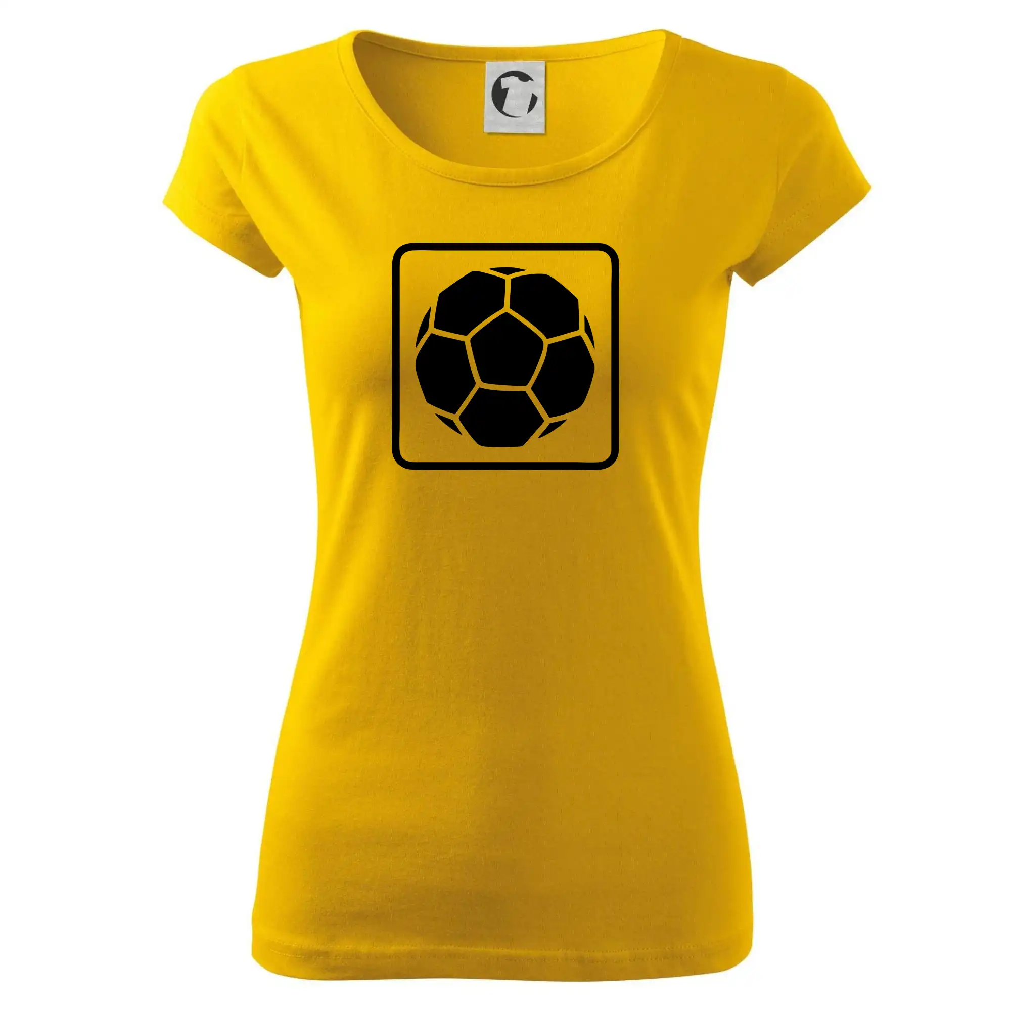 Tričká pre futbalistov - Fotbalová lopta emblem - Dámske tričko Pure