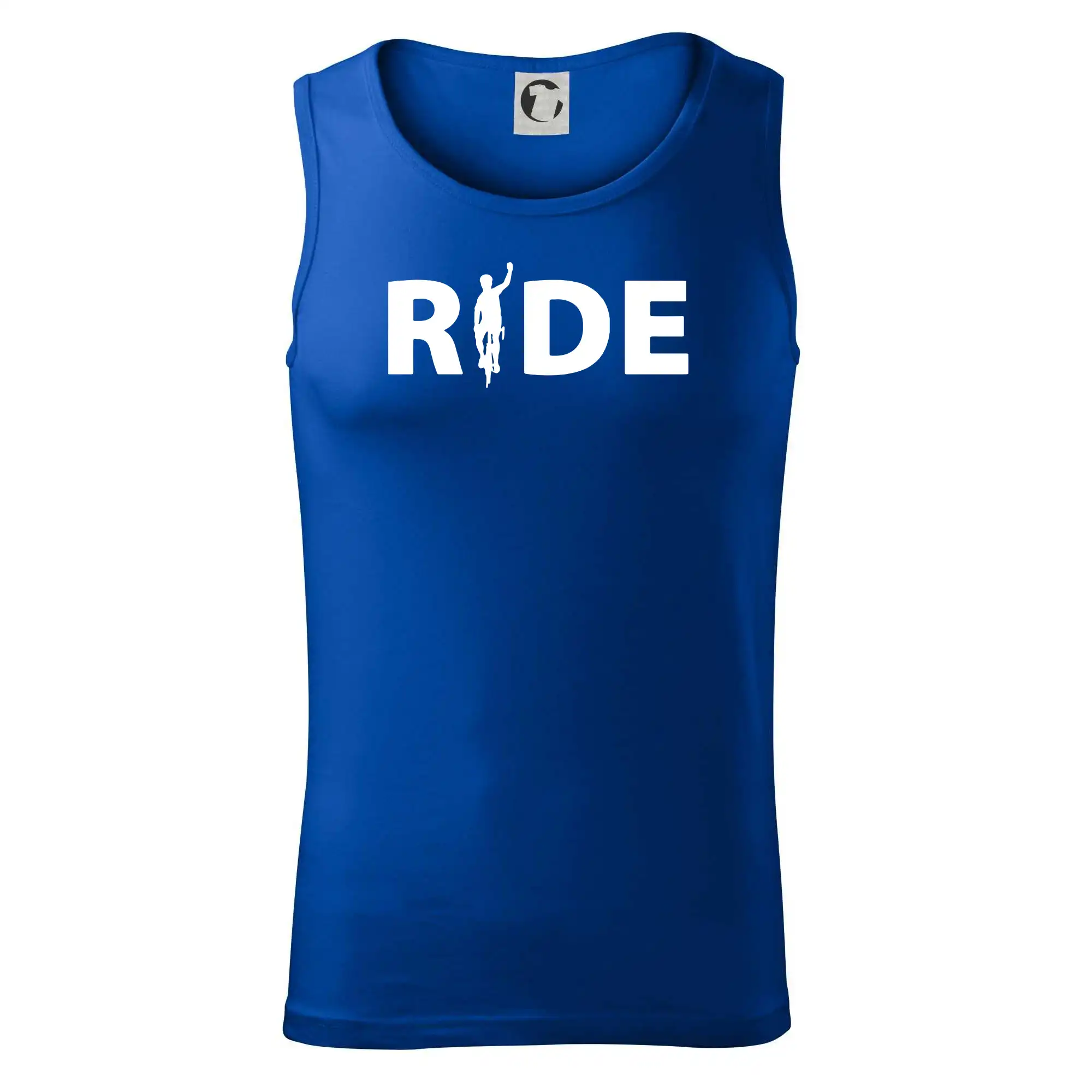 Ride - nápis s cyklistou