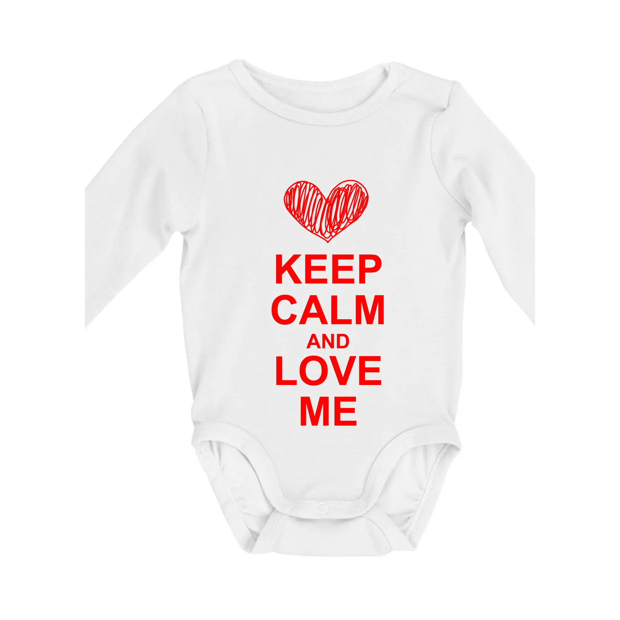Tričká Keep calm - Keep calm and love me - Body dojčenské s dlhým rukávom