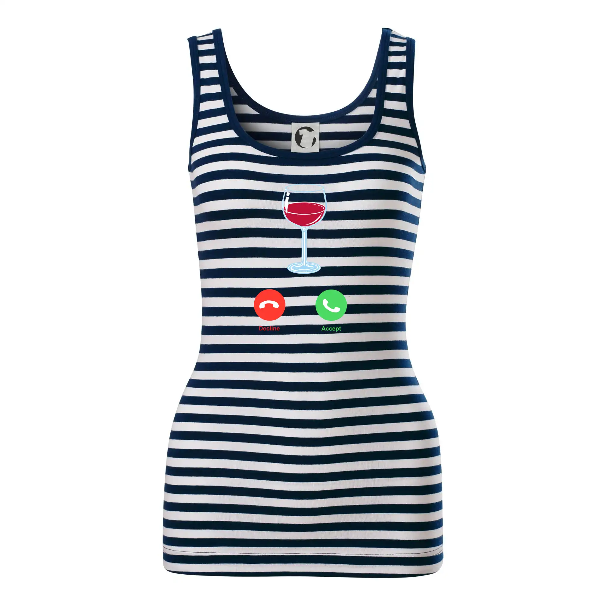 Vtipná tričká s tematikou vína - Víno volá (Pecka design) - Sailor tielko na vodu