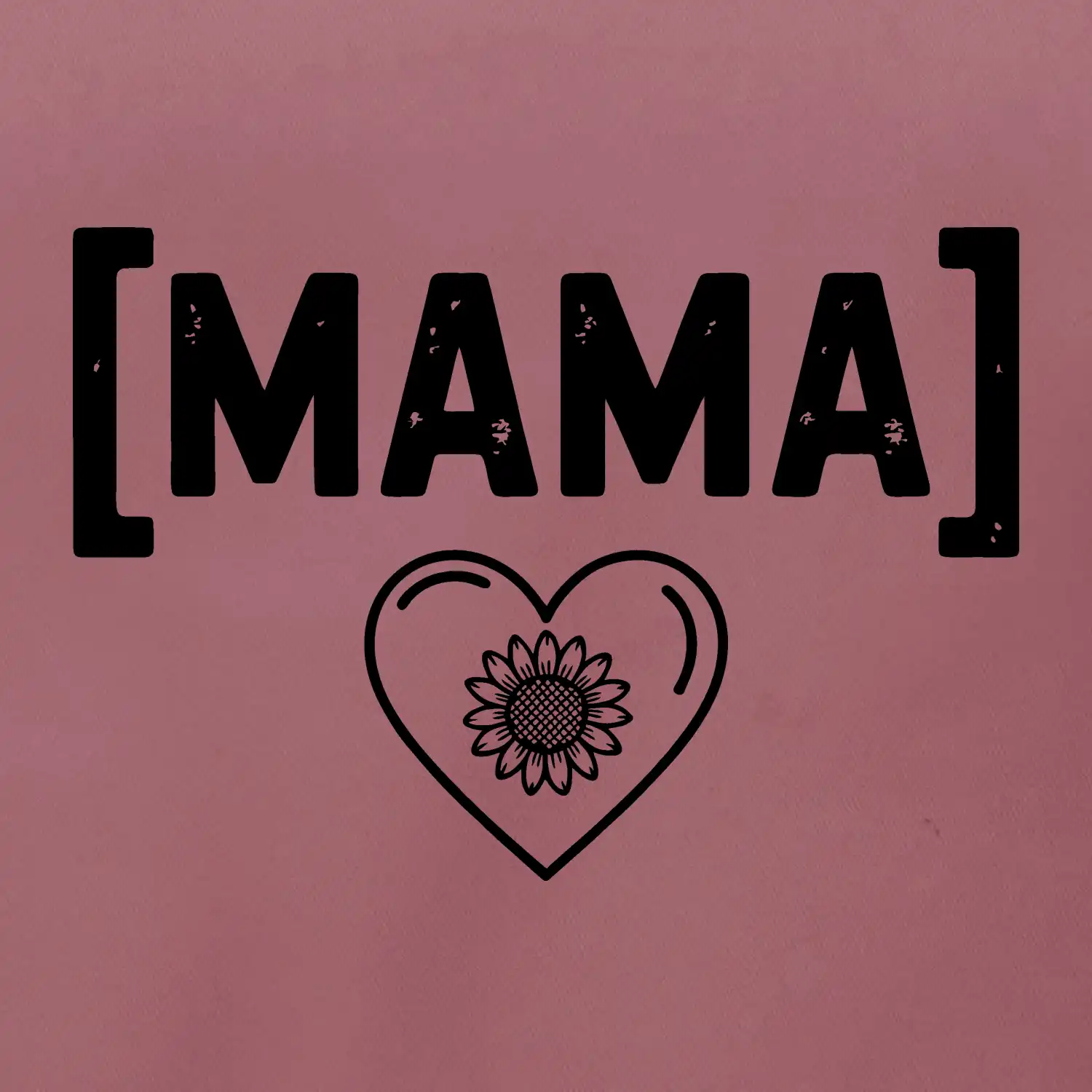 Máma nápis a srdce a slunečnice SK