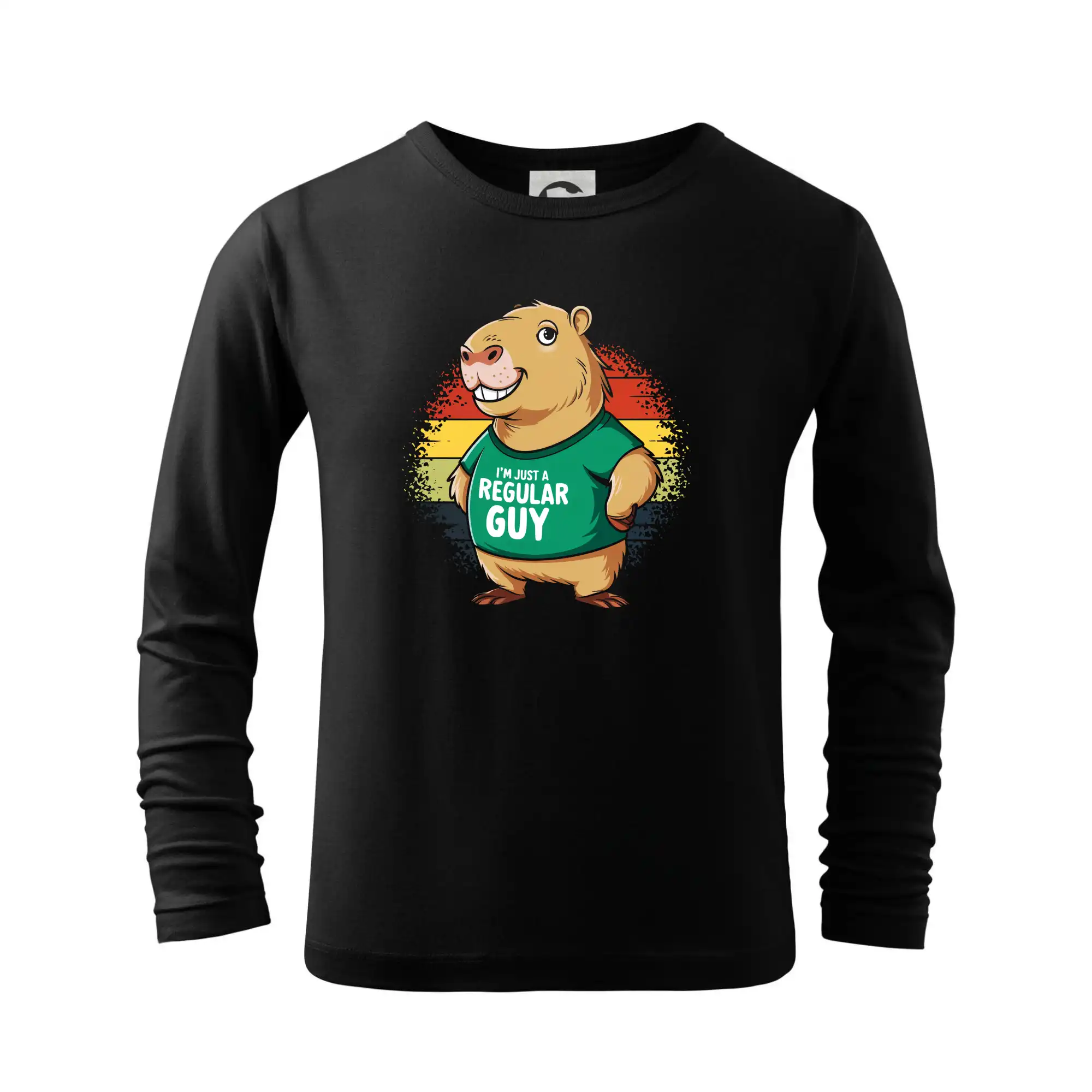 Tričká so zvieratami - Capybara I'm just a regular guy - Tričko detské Long Sleeve