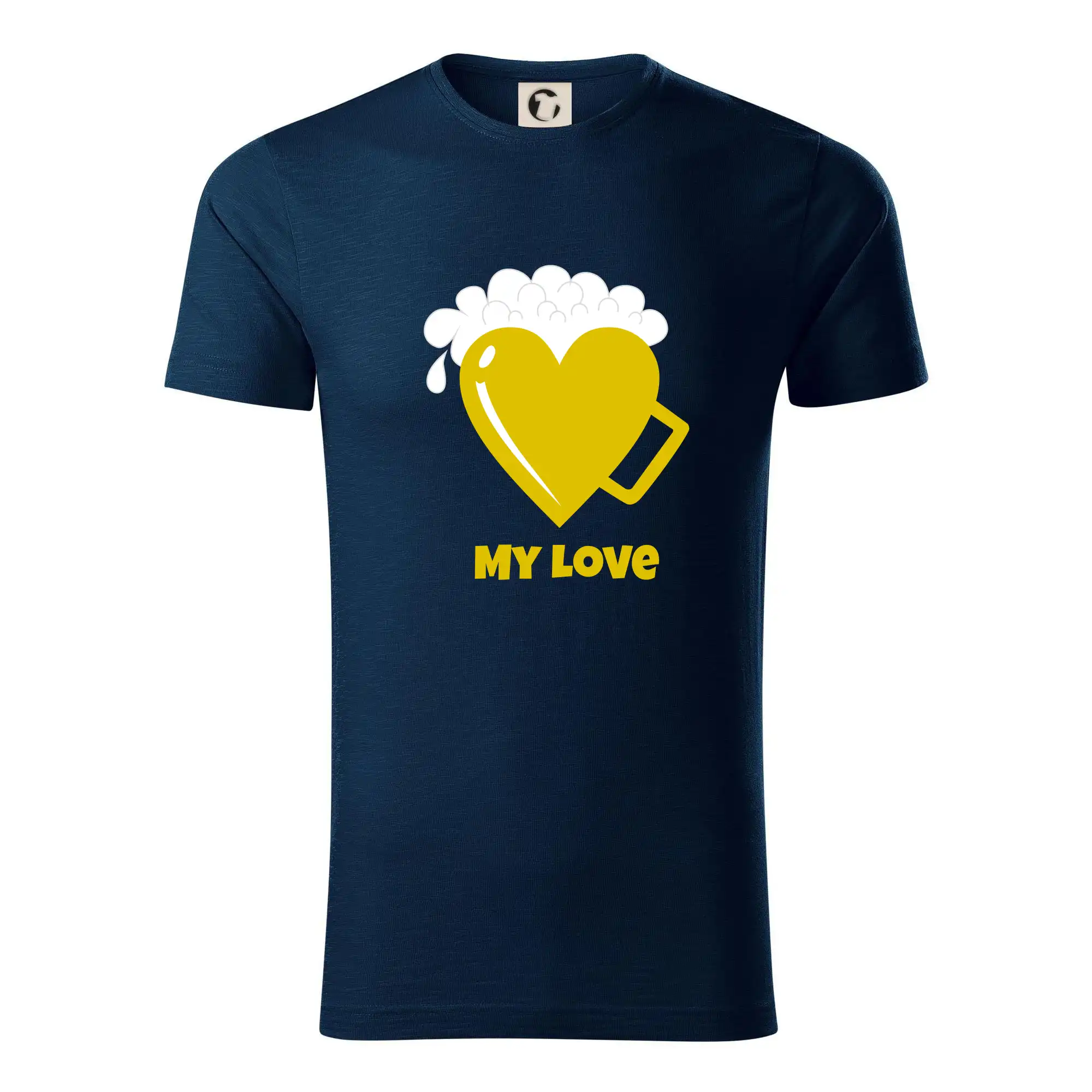 Vtipná tričká pre pivárov - My love - beer (Pecka design) - Tričko z organickej bavlny