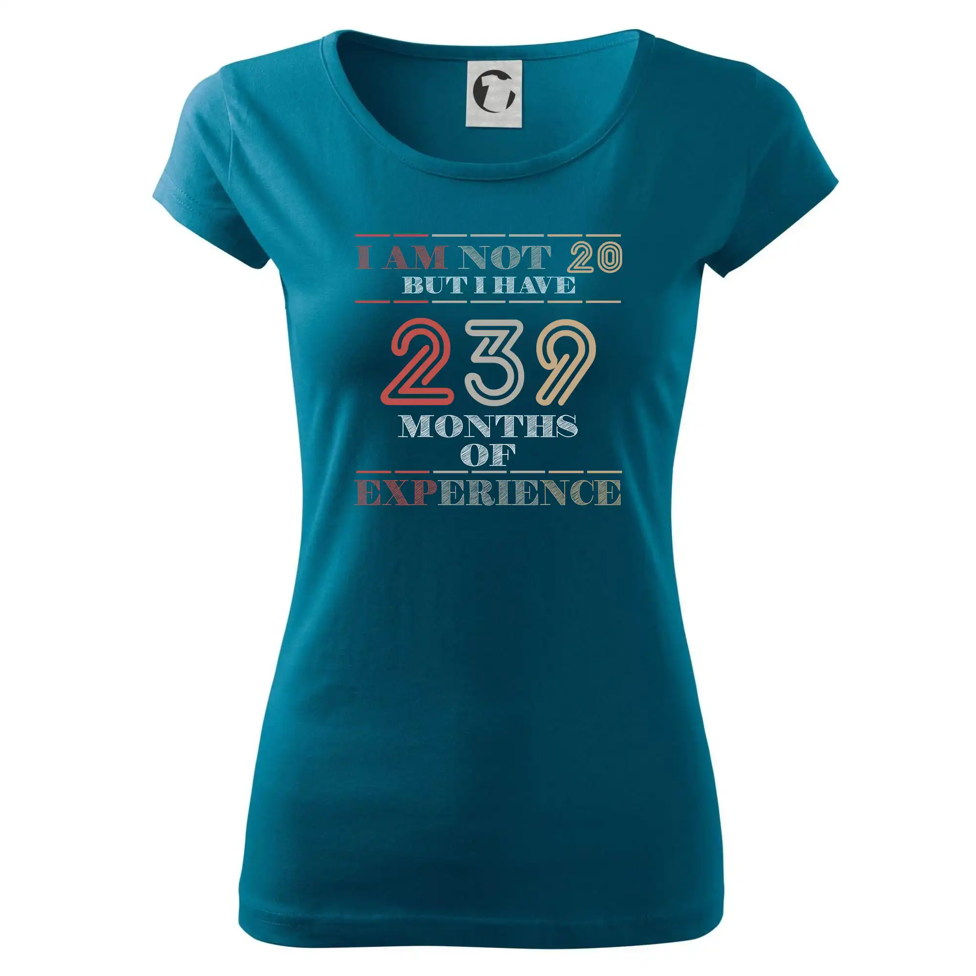 Tričká k narodeninám - 20 years 239 months of experience - Dámske tričko Pure