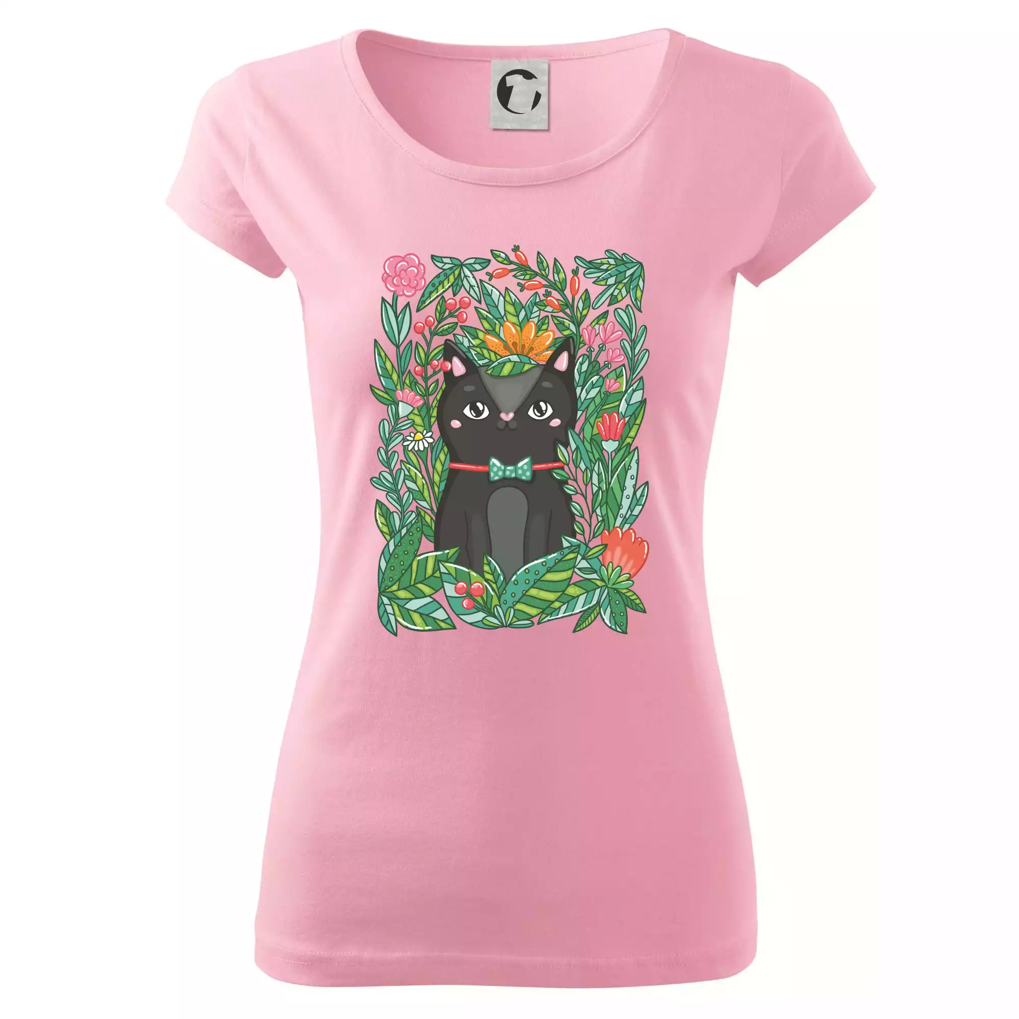 Kočka s květy malovaná