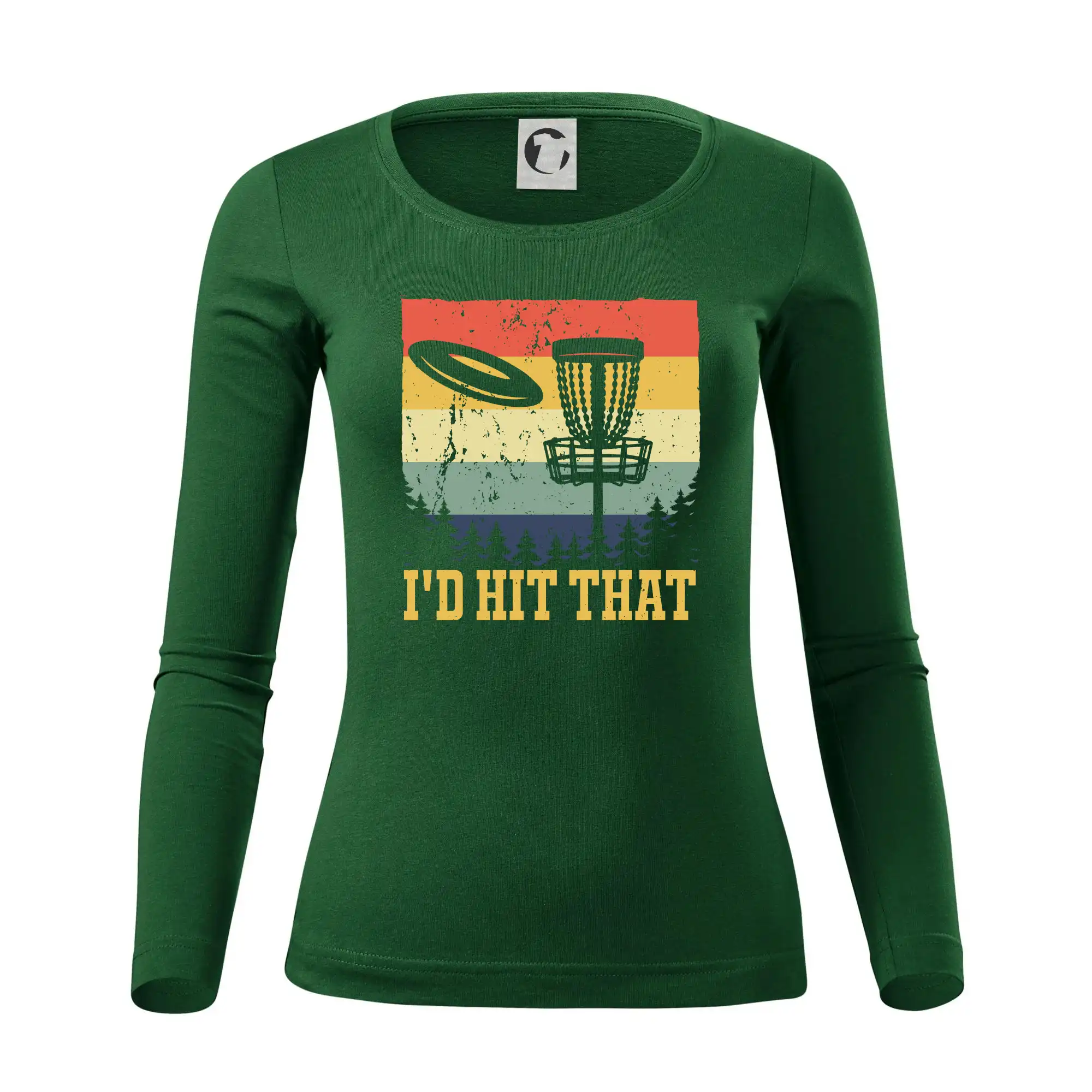 Disc golf player retro vintage