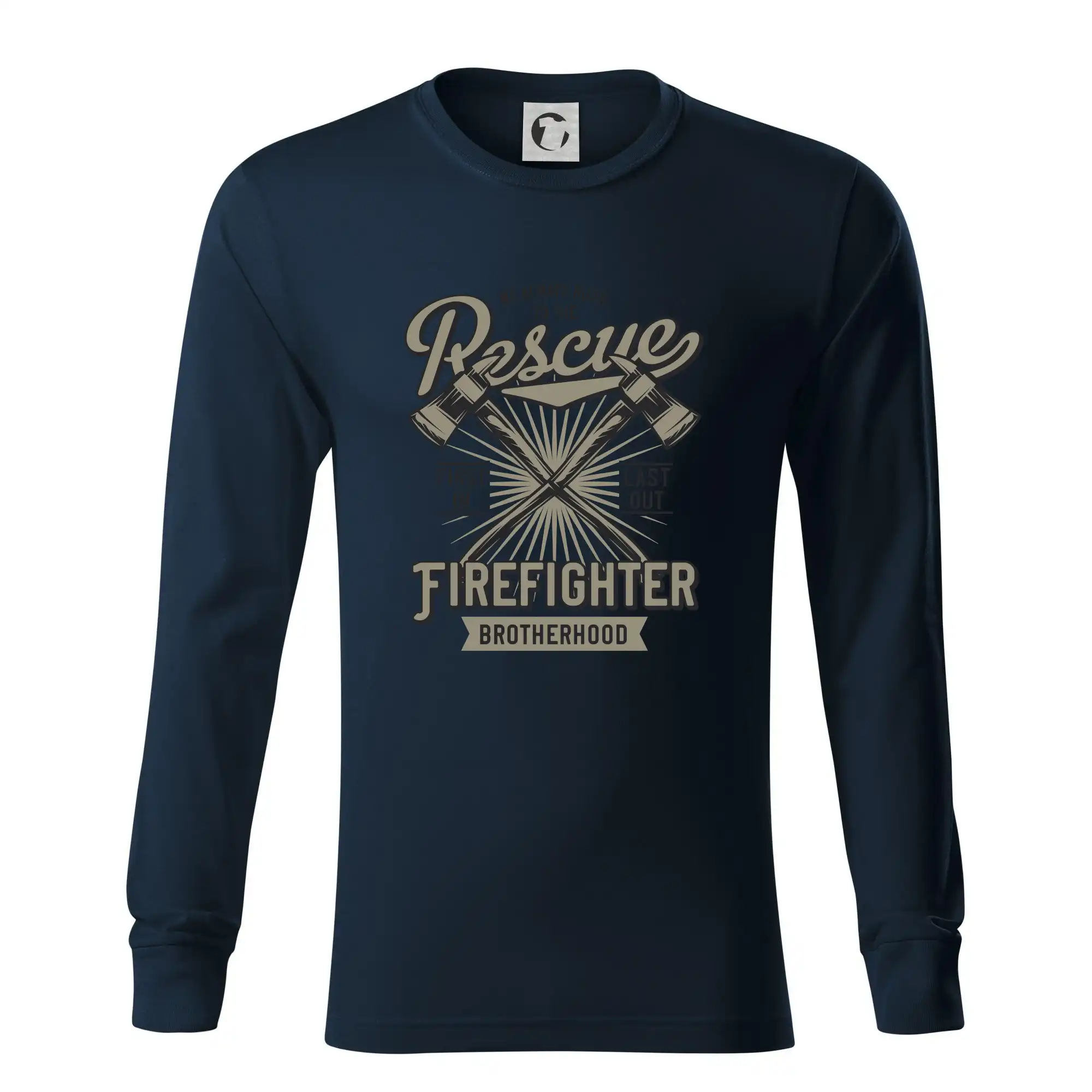 Originálne tričká pre hasičov - Rescue Firefighter - Tričko s dlhým rukávom LS R05