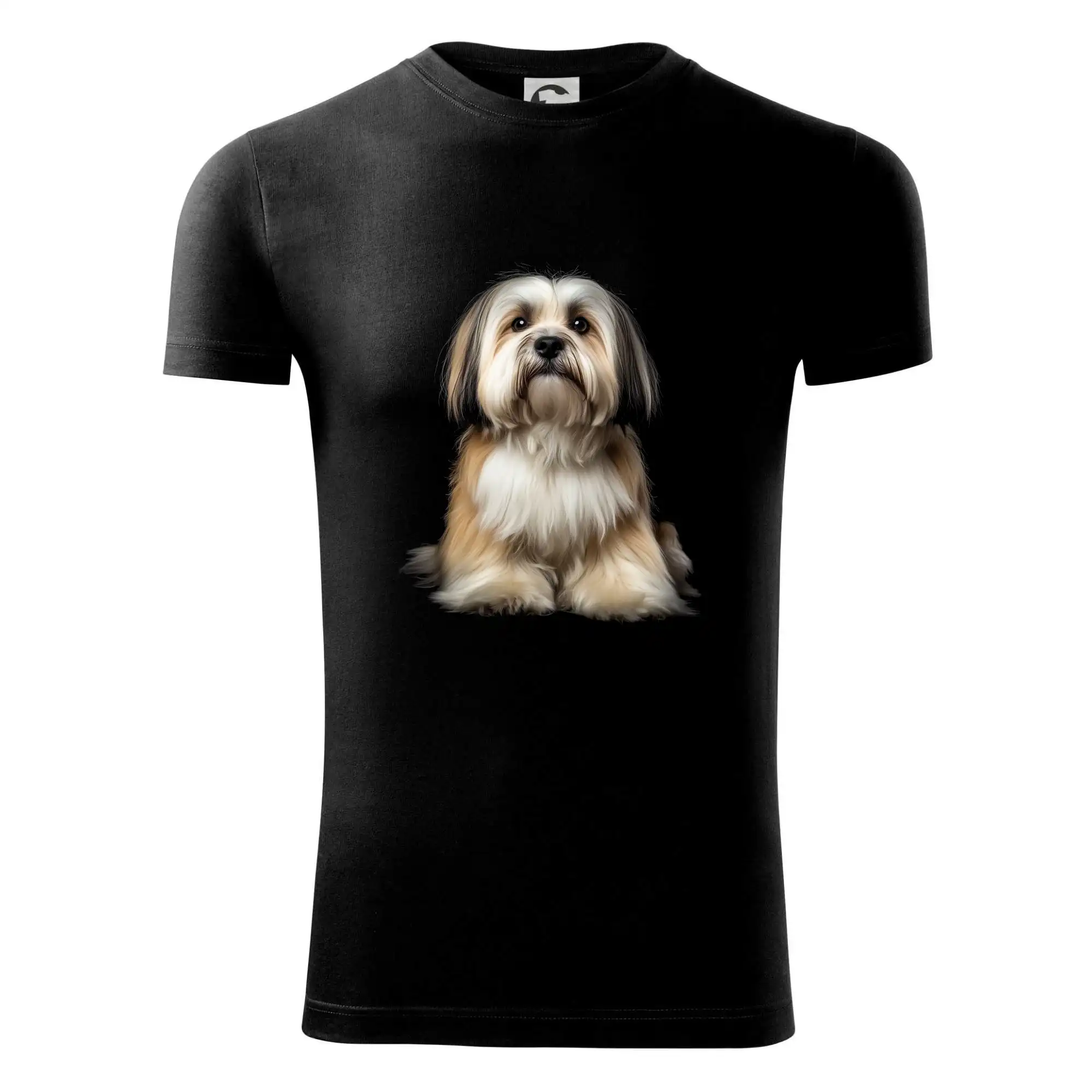 Ostatné psie plemená - Lhasa Apso čierna fotka - Viper FIT - Pánske zúžené tričko