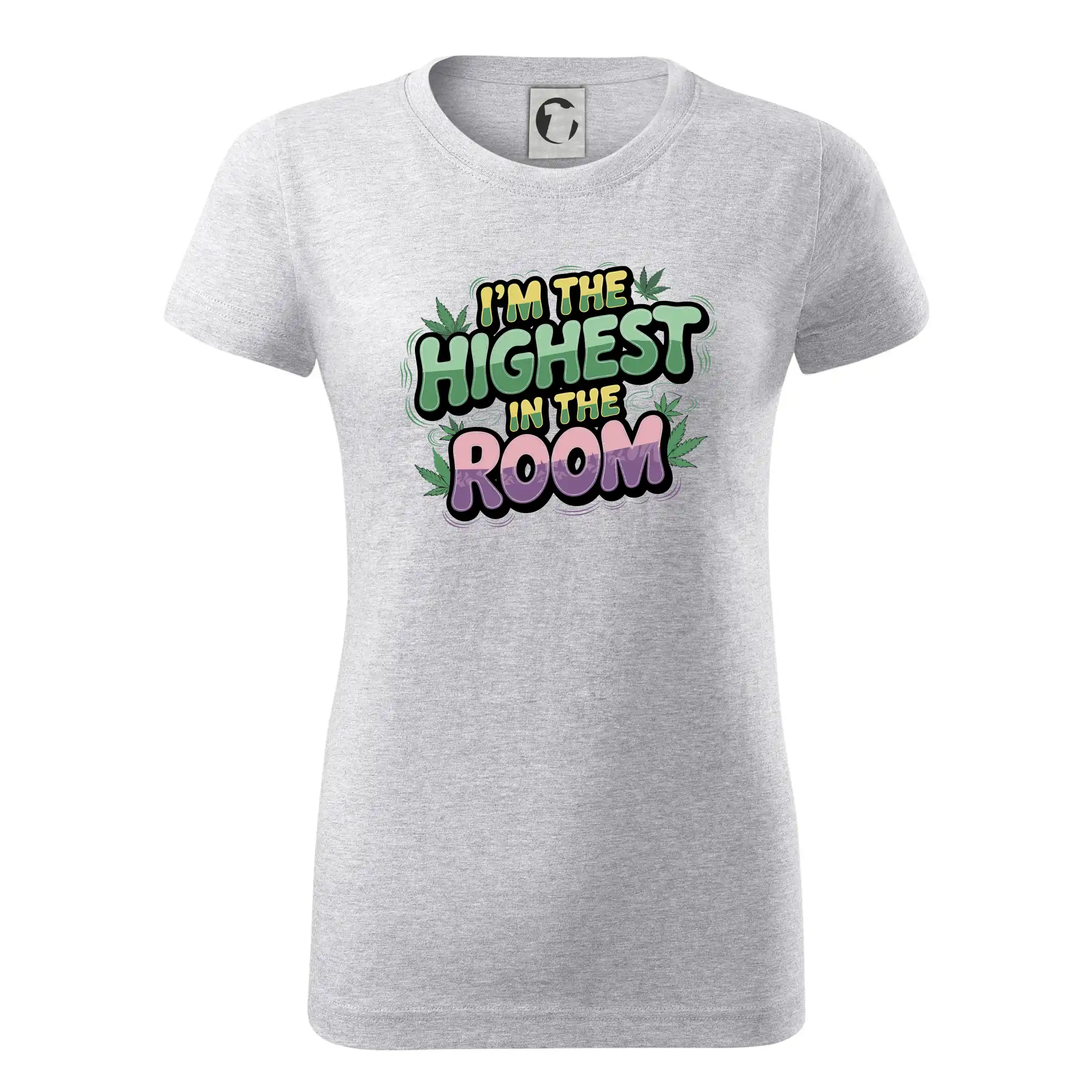 Tričká pre pohodový ľudí - Marihuana - Iam the highest in the room - Dámske tričko basic - ľahko voľnejšie a dlhšie