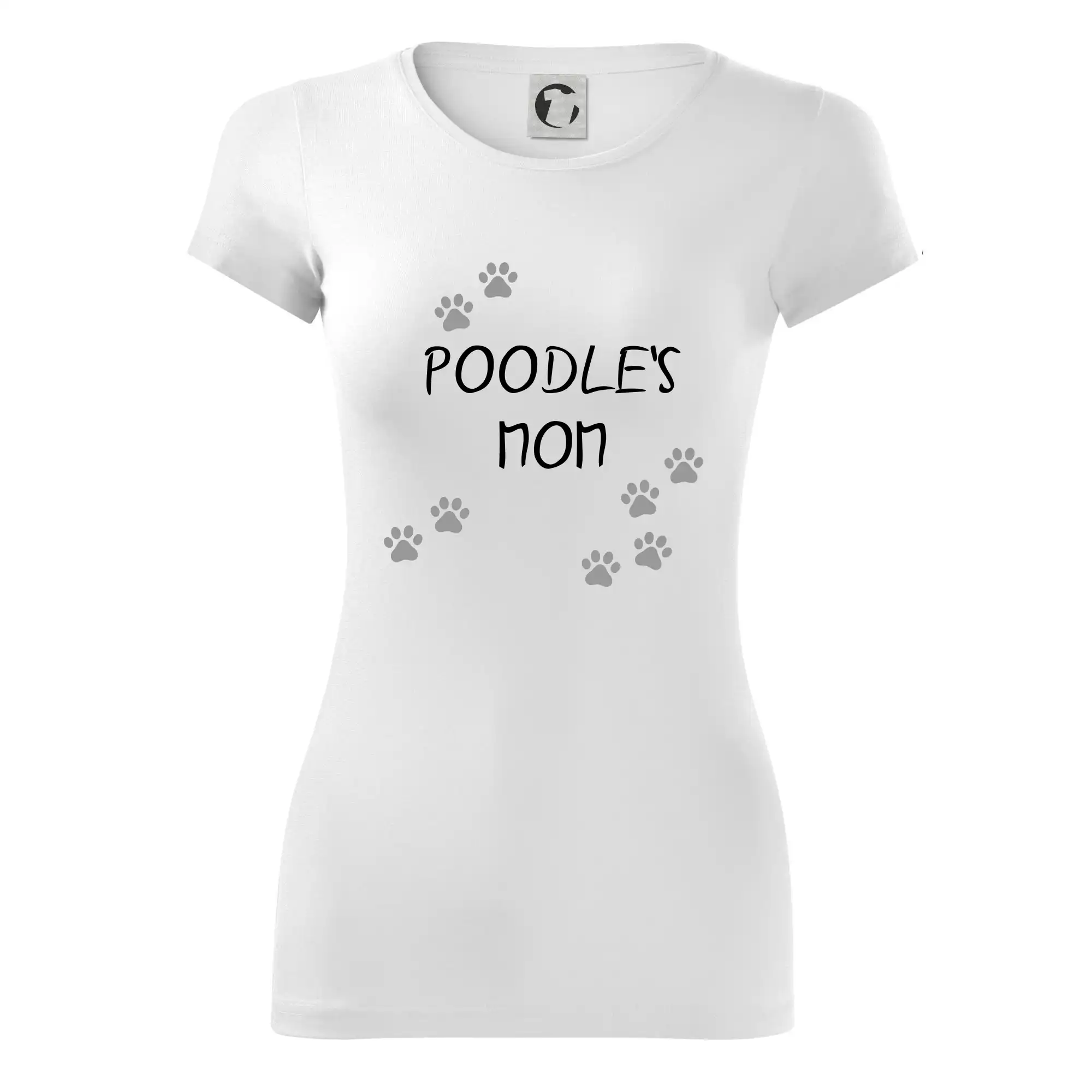 Ostatné psie plemená - Poodle`s mom (Pudl) (Reflexné labky) - Dámske tričko Glance - Priliehavejší strih