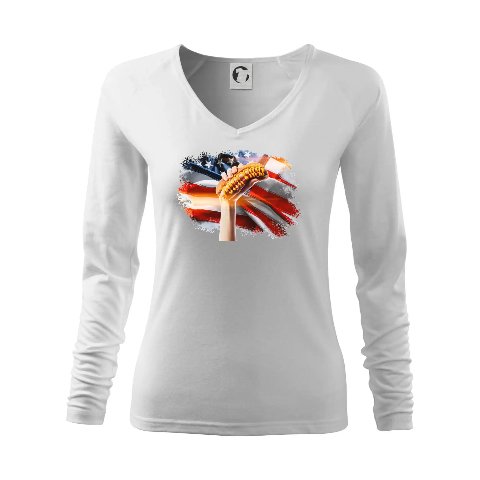 Tričká a zástery na grilovanie - USA BBQ hot dog - Tričko dámske Elegance