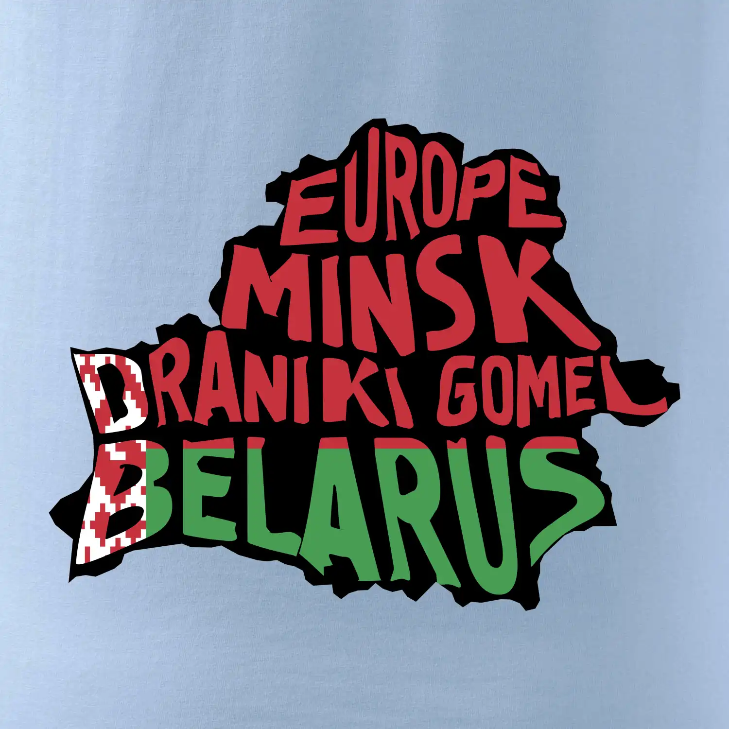 Mapy - názvy měst - Bělorusko