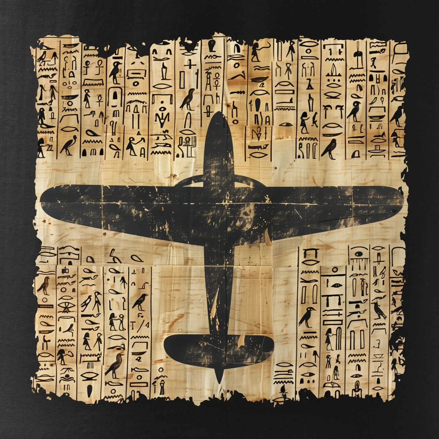 Egyptské hieroglyfy letadlo